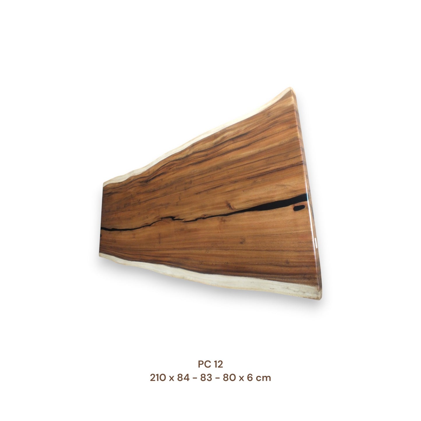 Massivholz Esstischplatte aus Suarholz 210x82 cm | Premium-Unikat