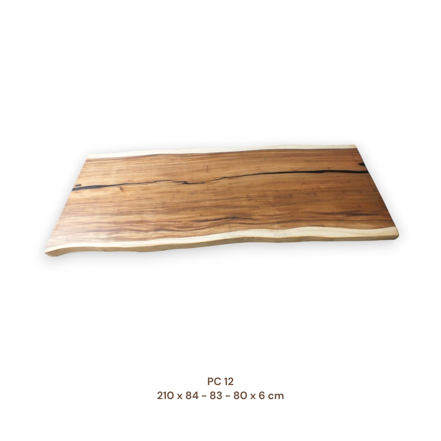 Massivholz Esstischplatte aus Suarholz 210x82 cm | Premium-Unikat