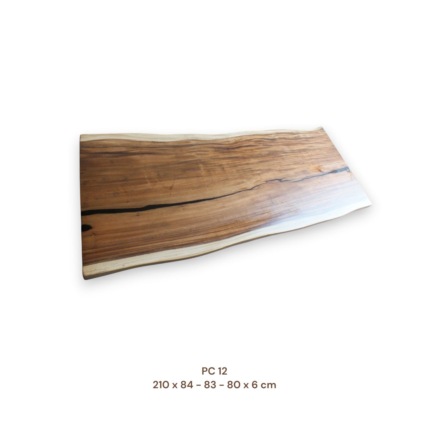 Massivholz Esstischplatte aus Suarholz 210x82 cm | Premium-Unikat