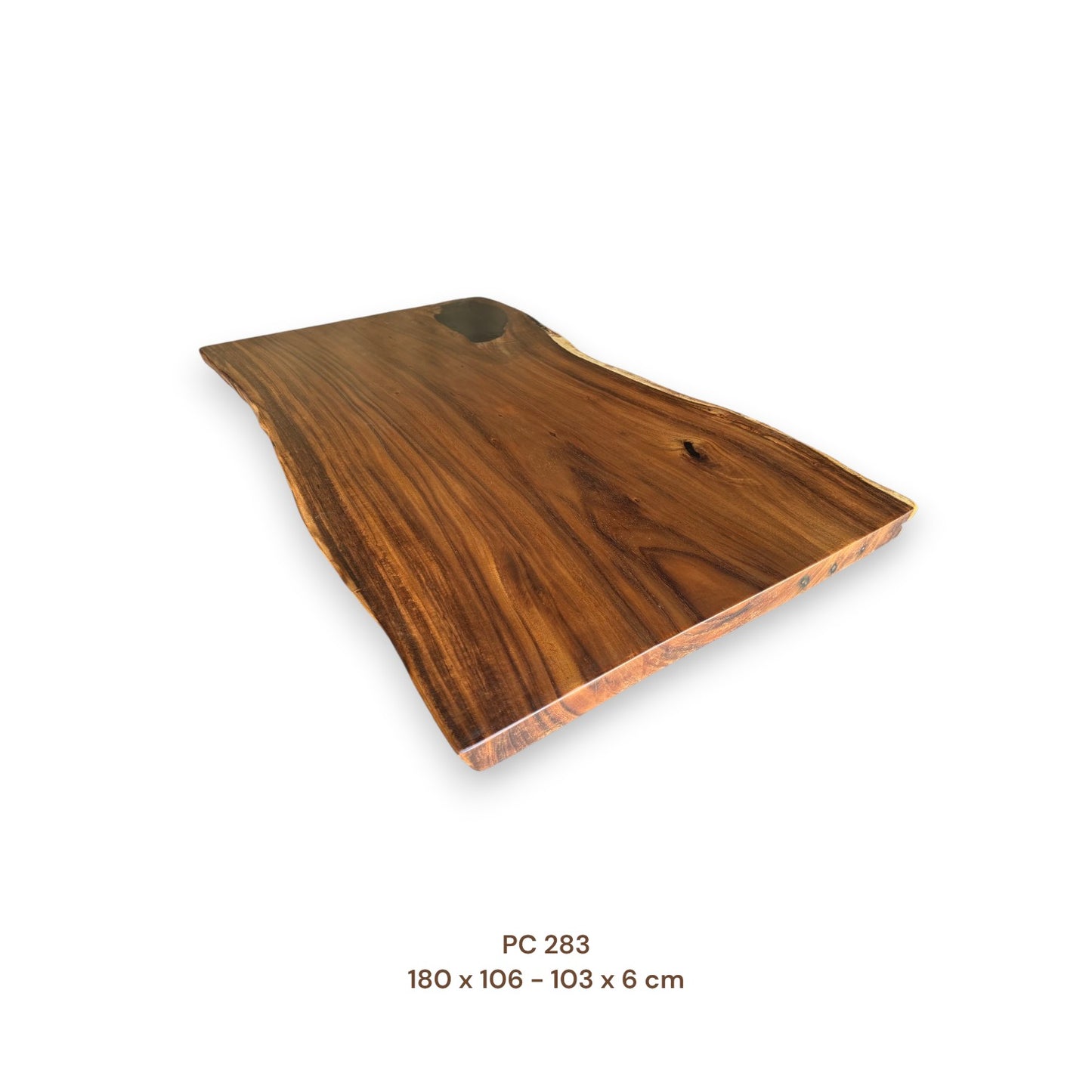 Massivholz Esstischplatte aus Suarholz 180x100 cm | Premium-Unikat