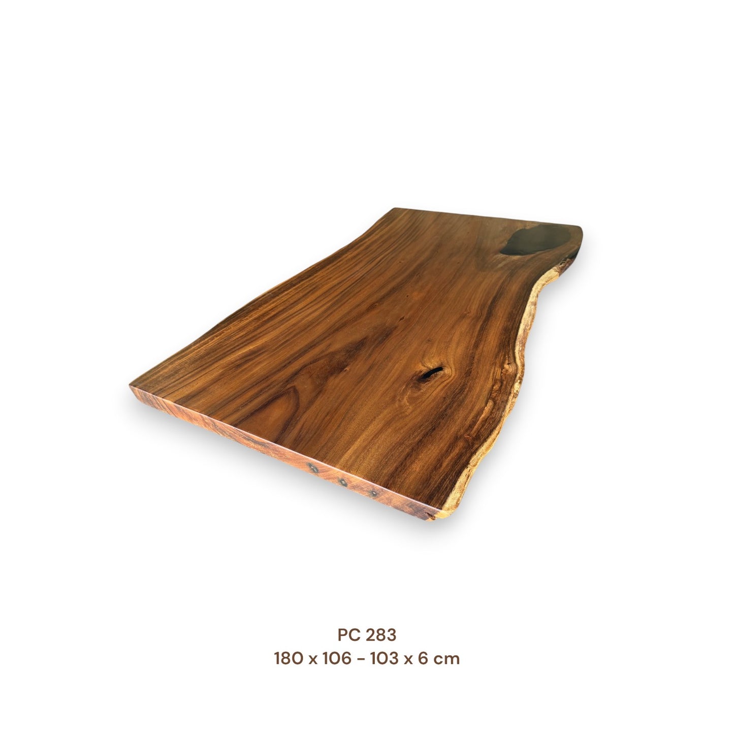 Massivholz Esstischplatte aus Suarholz 180x100 cm | Premium-Unikat