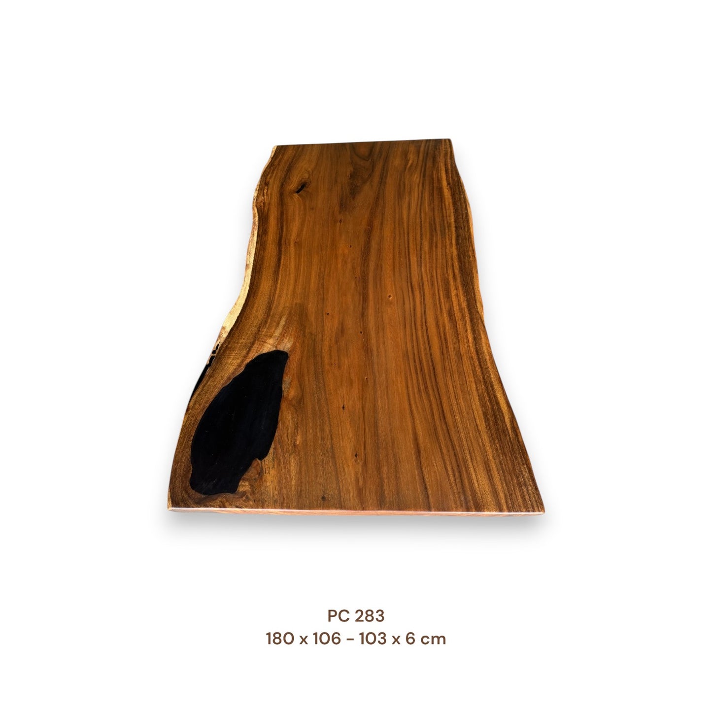 Massivholz Esstischplatte aus Suarholz 180x100 cm | Premium-Unikat
