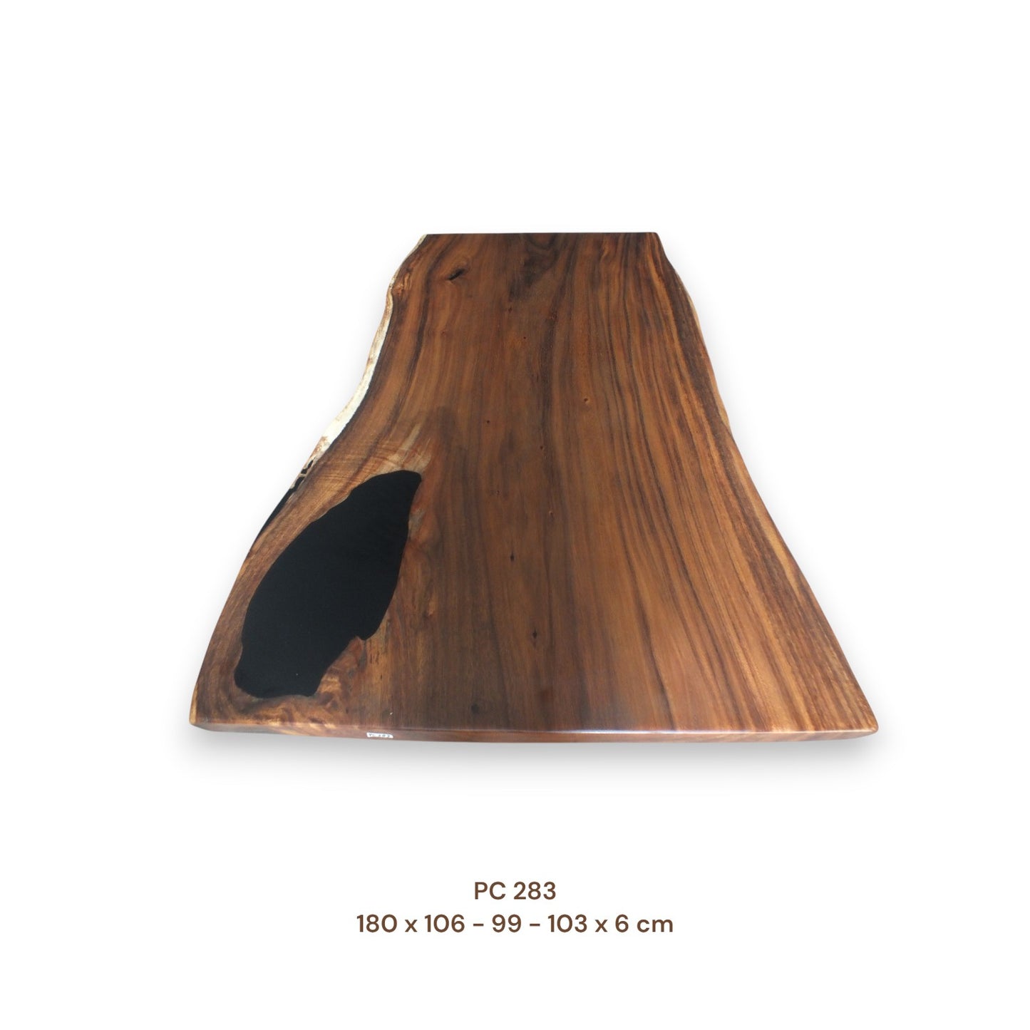 Massivholz Esstischplatte aus Suarholz 180x100 cm | Premium-Unikat