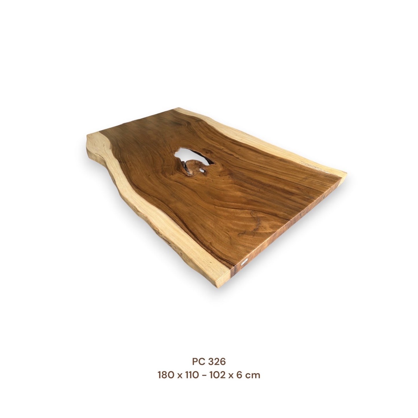 Massive Suarholz Tischplatte 180x105 cm | 6 cm stark | Premium-Unikat