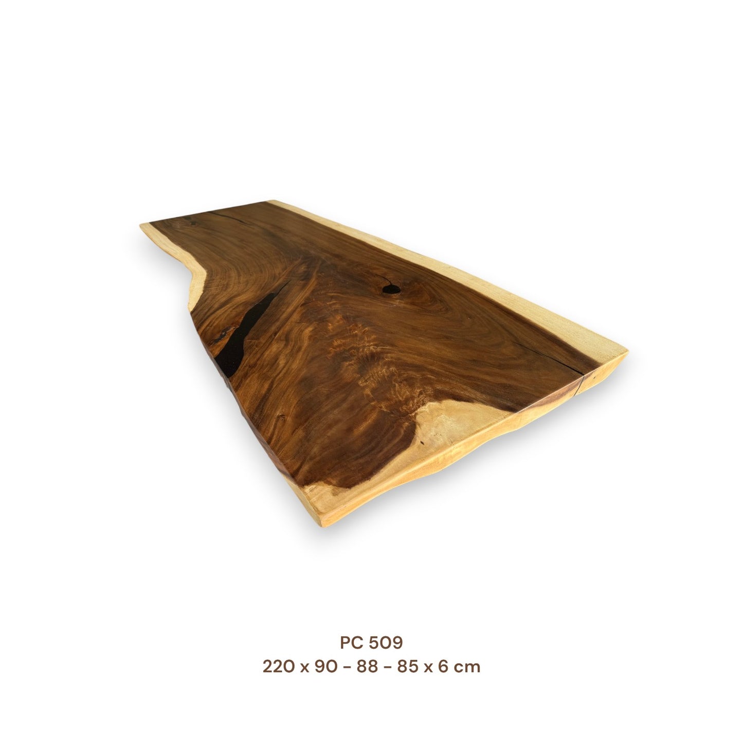 Massive Suarholz Tischplatte 220x86 cm | 6 cm stark | Premium-Unikat
