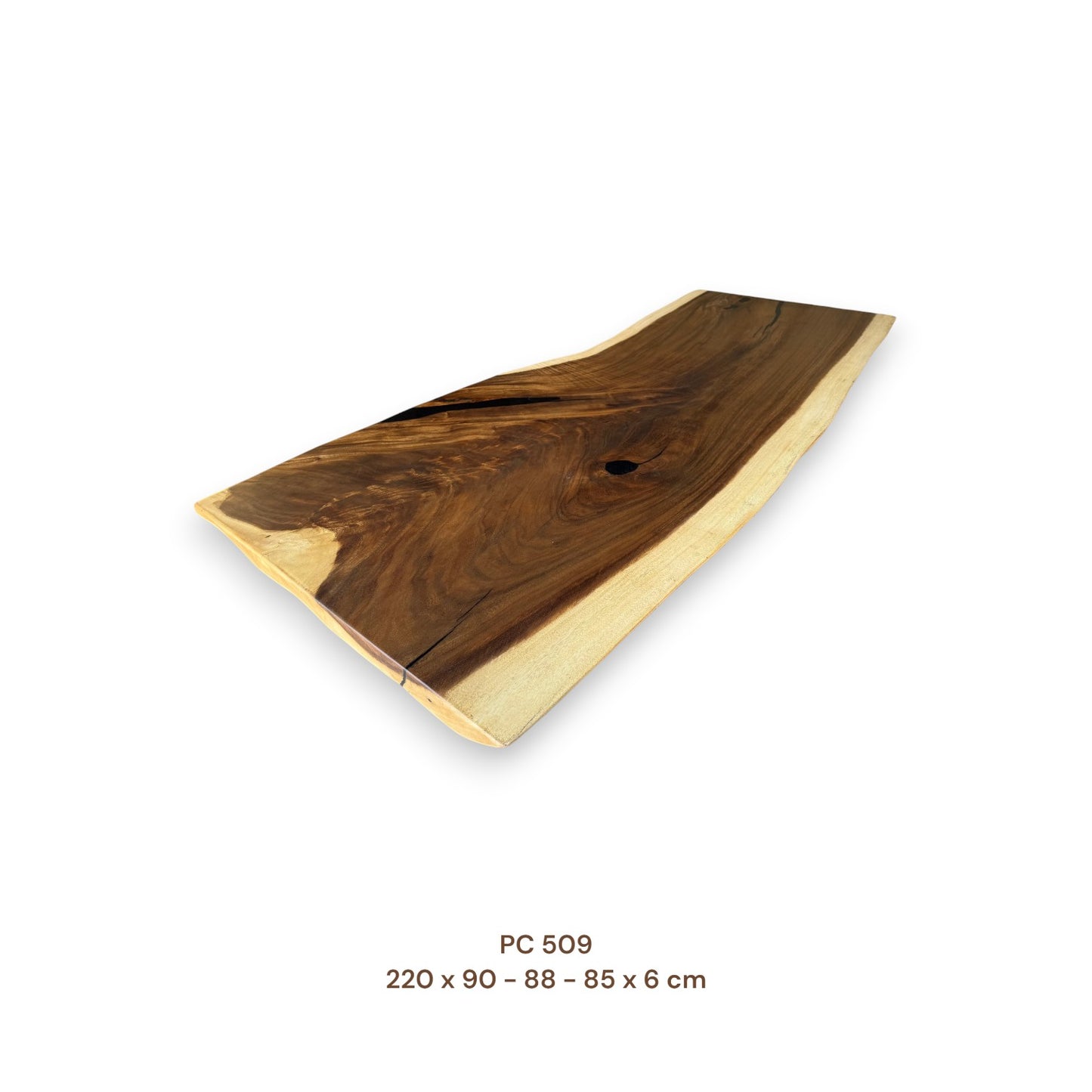 Massive Suarholz Tischplatte 220x86 cm | 6 cm stark | Premium-Unikat