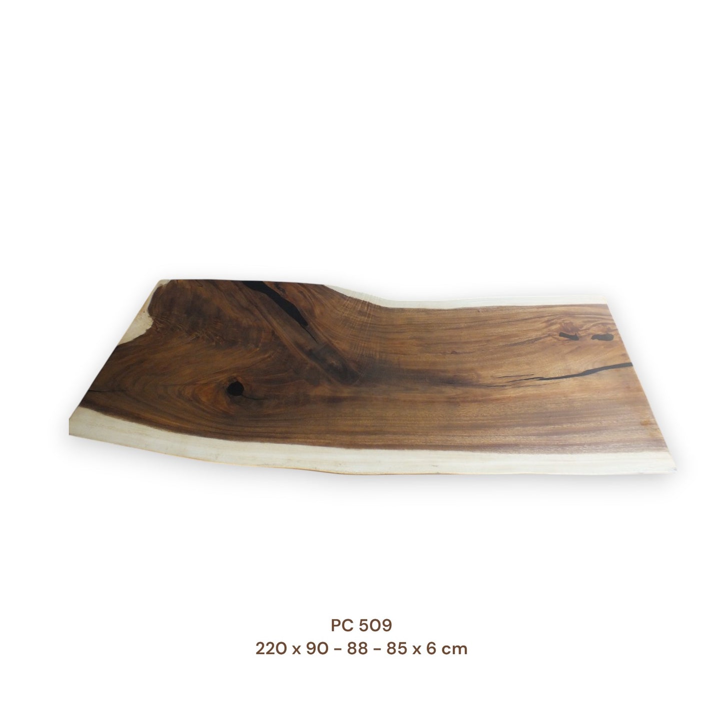 Massive Suarholz Tischplatte 220x86 cm | 6 cm stark | Premium-Unikat