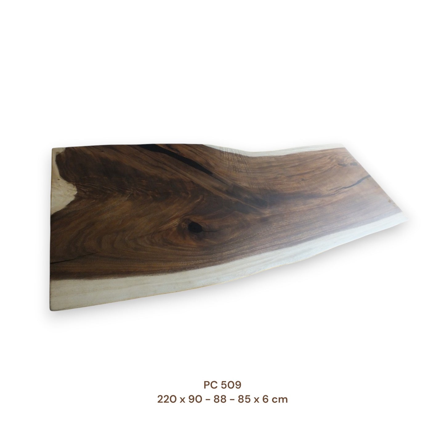 Massive Suarholz Tischplatte 220x86 cm | 6 cm stark | Premium-Unikat