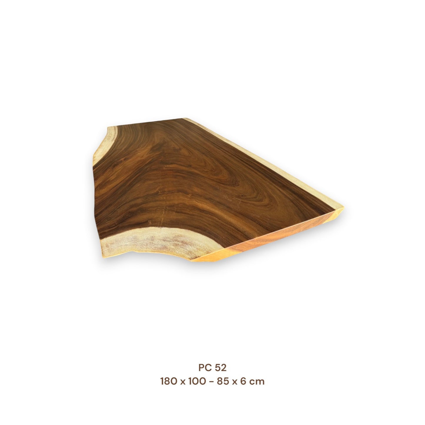 Suarholz Tischplatte aus Massivholz 180x95 cm | 6 cm | Edles Unikat