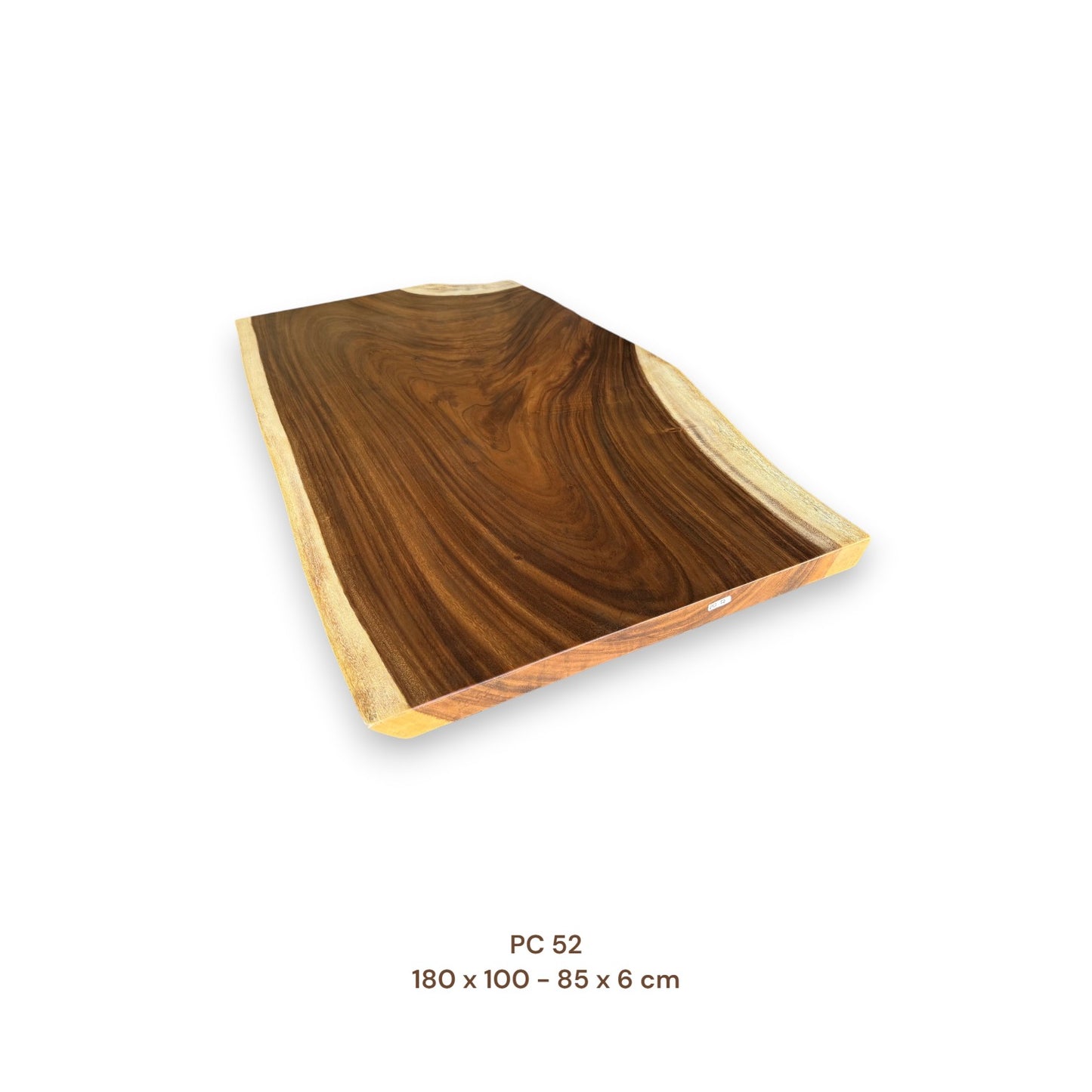 Suarholz Tischplatte aus Massivholz 180x95 cm | 6 cm | Edles Unikat