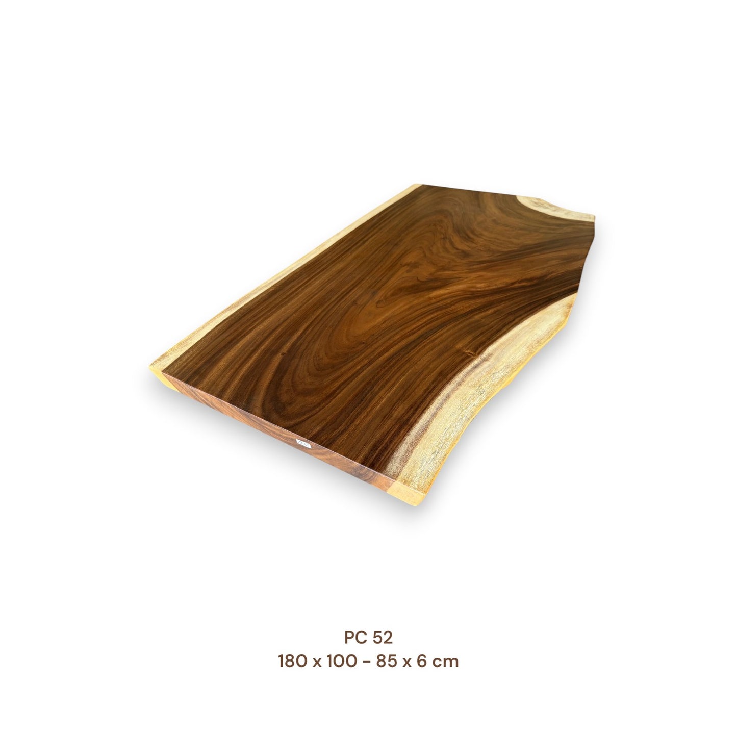 Suarholz Tischplatte aus Massivholz 180x95 cm | 6 cm | Edles Unikat