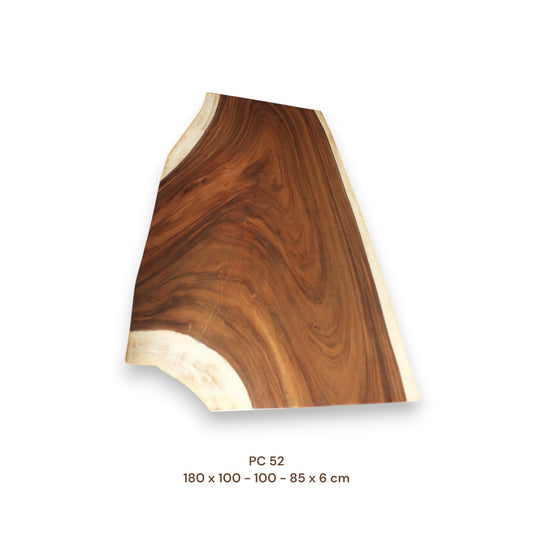 Exklusive Suarholz Tischplatte 180x95 cm | massiv & einmalig, 6 cm stark