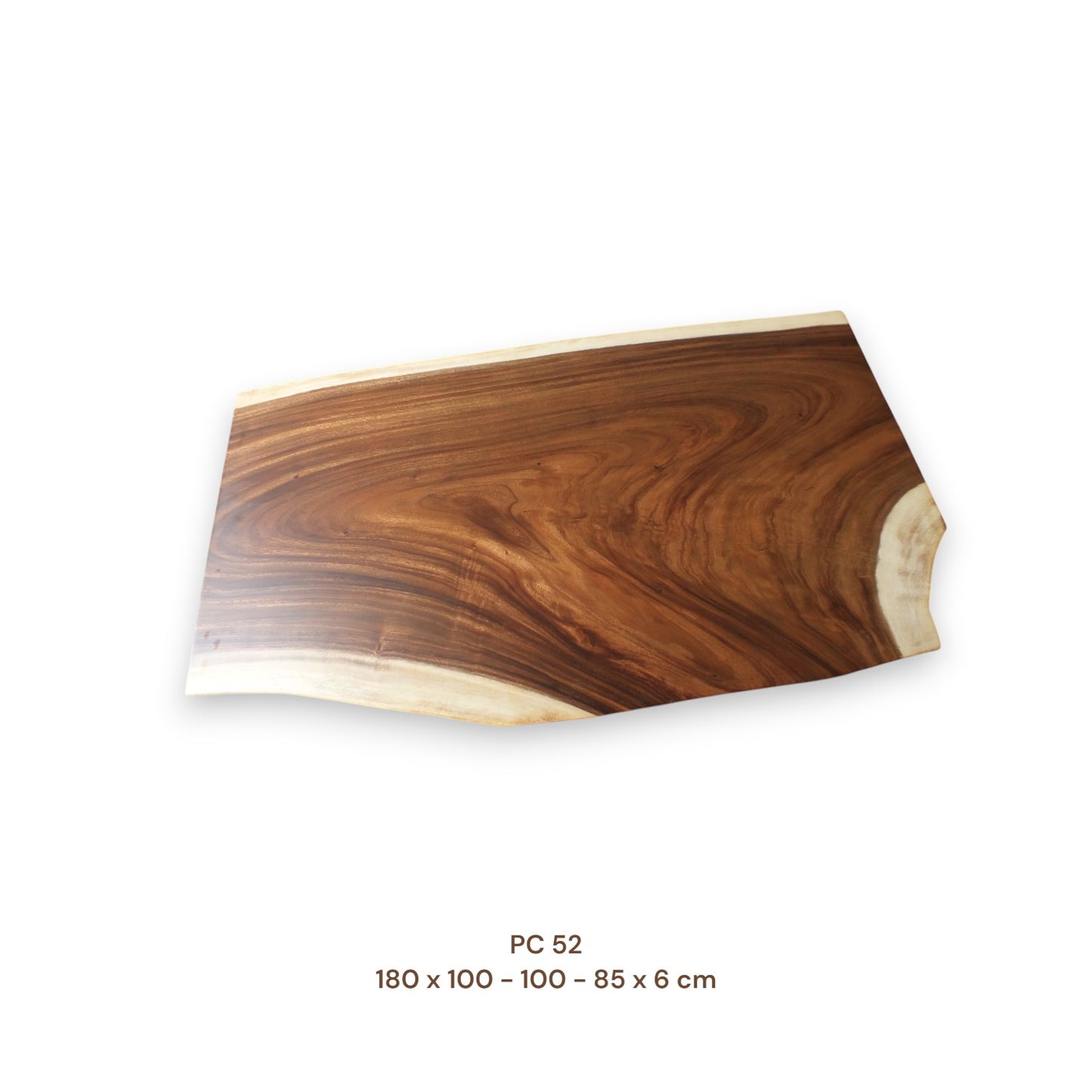 Exklusive Suarholz Tischplatte 180x95 cm | massiv & einmalig, 6 cm stark