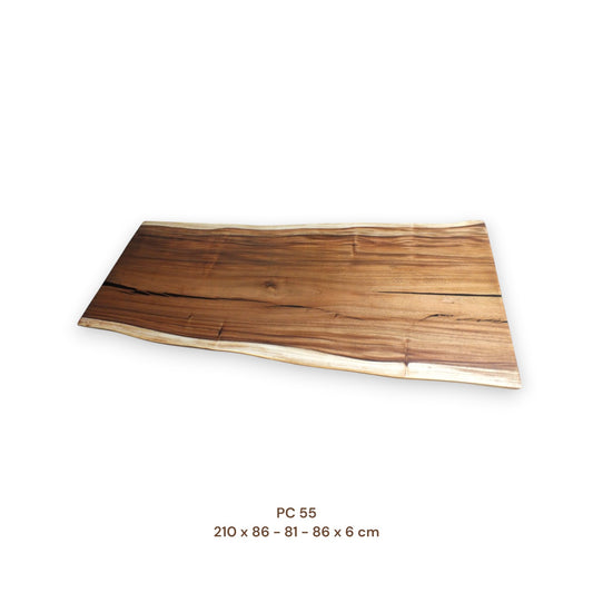 Suarholz Esstischplatte massiv 210x85 cm | 6 cm stark | Naturholz-Unikat