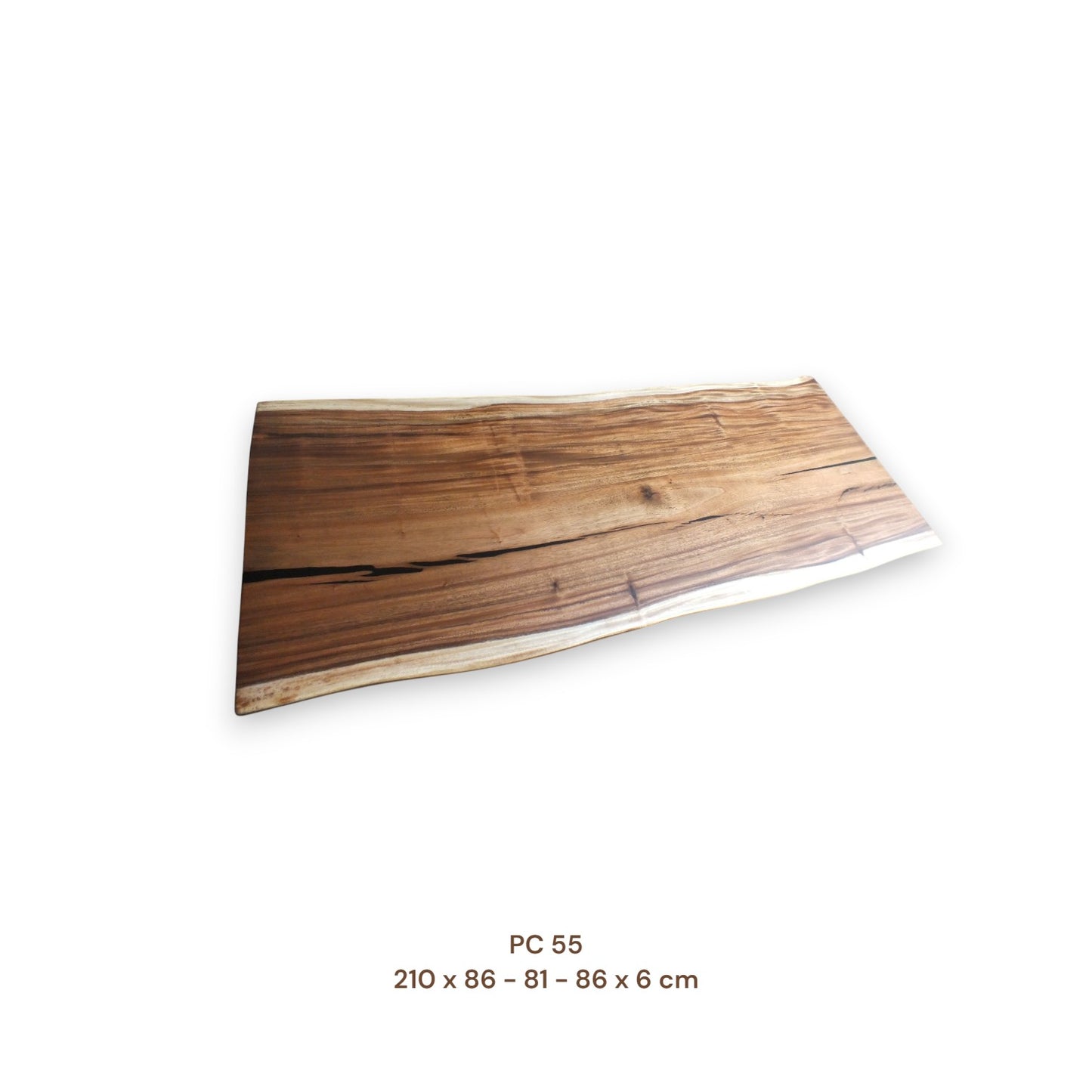 Suarholz Esstischplatte massiv 210x85 cm | 6 cm stark | Naturholz-Unikat