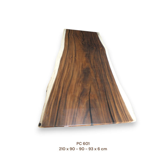 Massive Suarholz Tischplatte 210x91 cm | 6 cm stark | Premium-Unikat