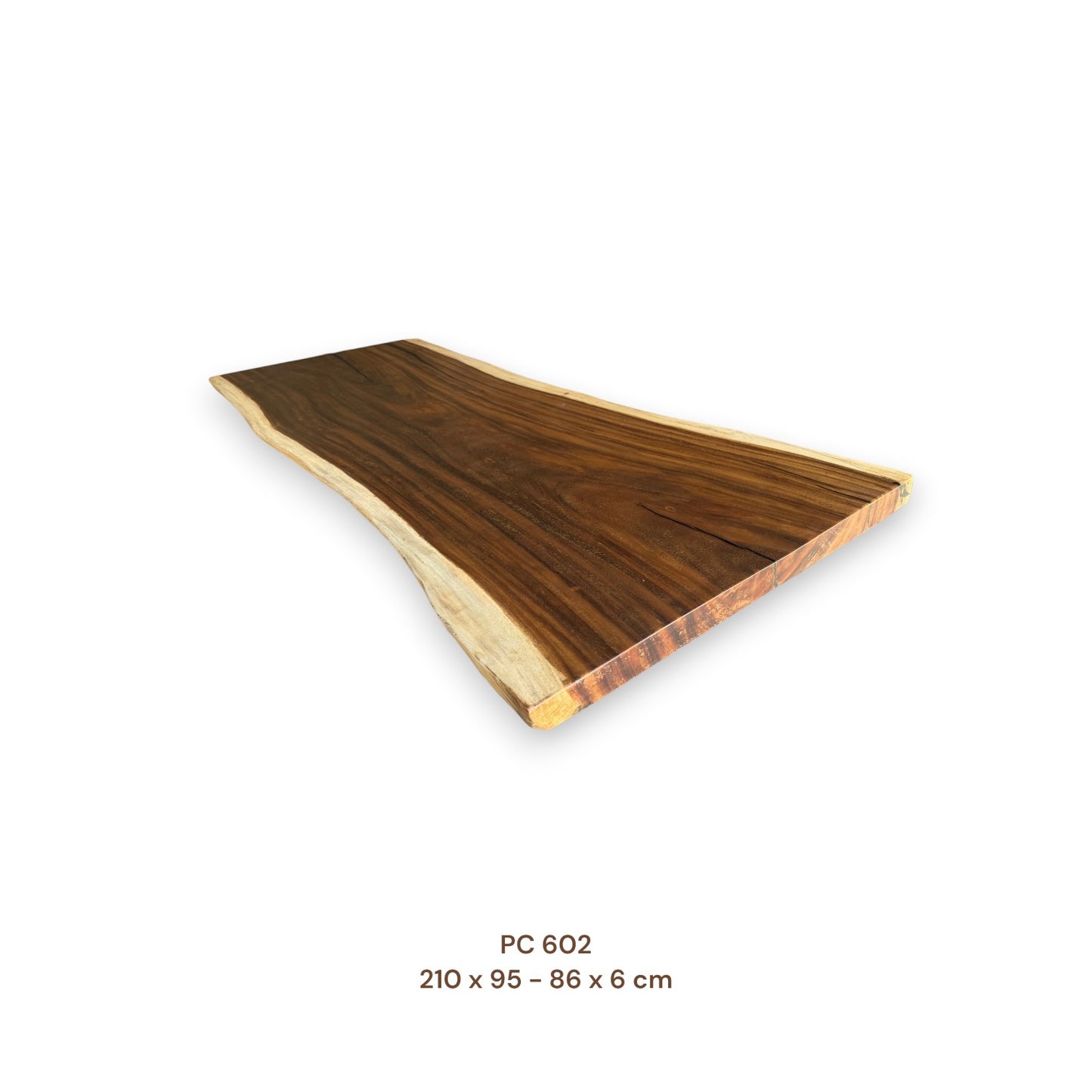 Suarholz Esstischplatte massiv 210x88 cm | 6 cm stark | Naturholz-Unikat