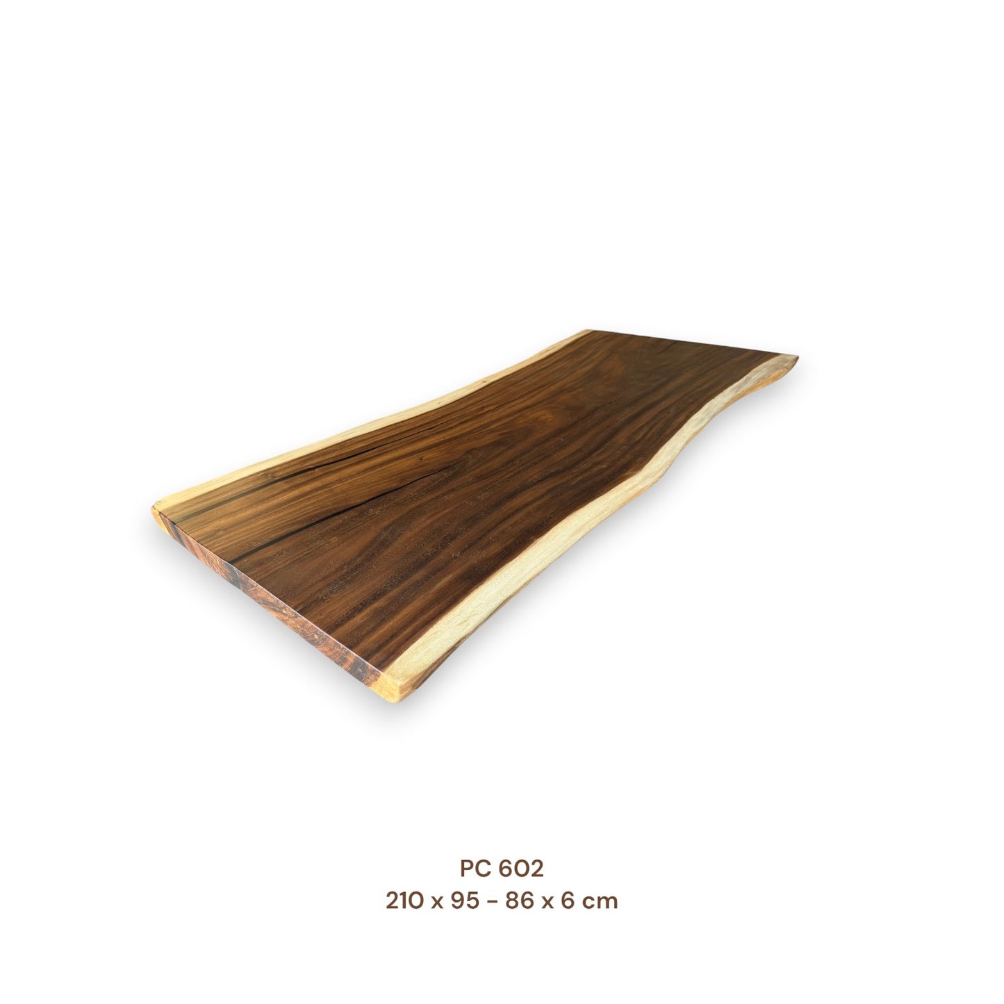 Suarholz Esstischplatte massiv 210x88 cm | 6 cm stark | Naturholz-Unikat