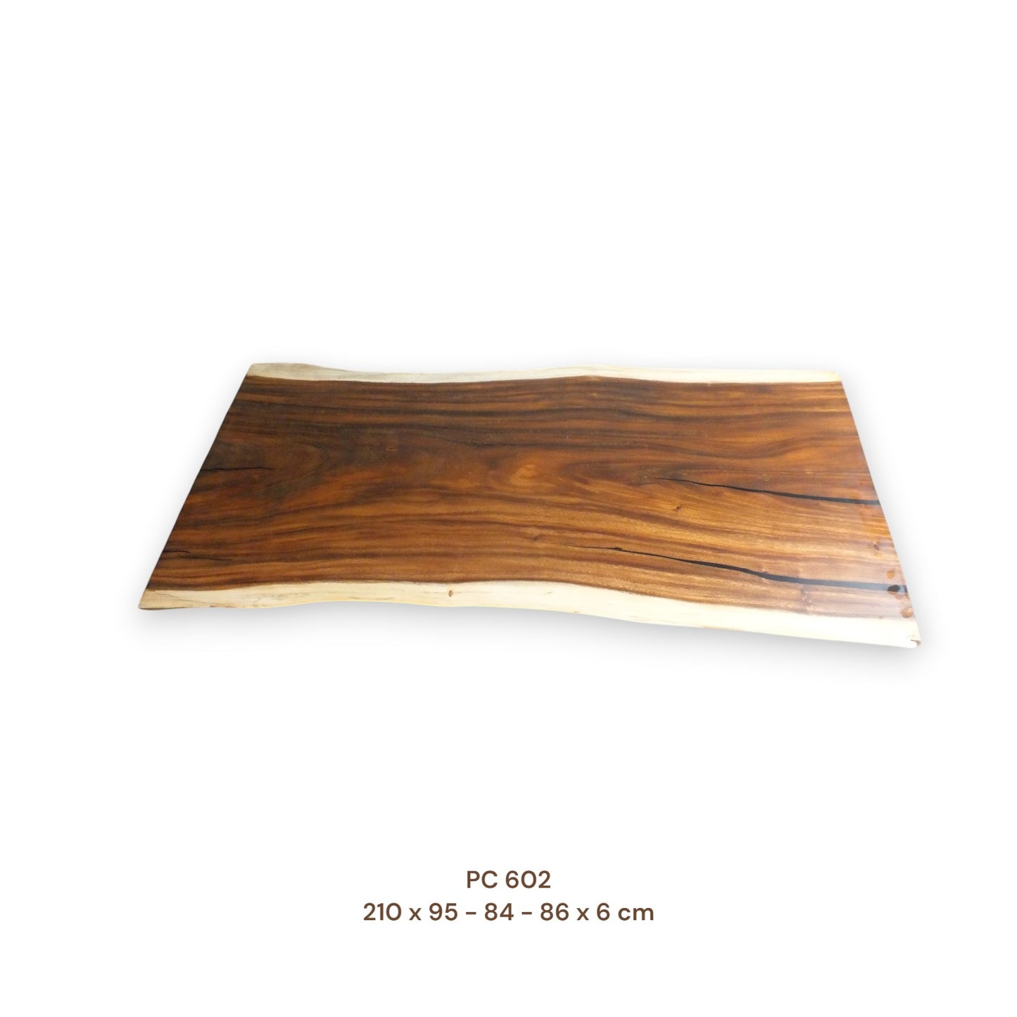 Suarholz Esstischplatte massiv 210x88 cm | 6 cm stark | Naturholz-Unikat