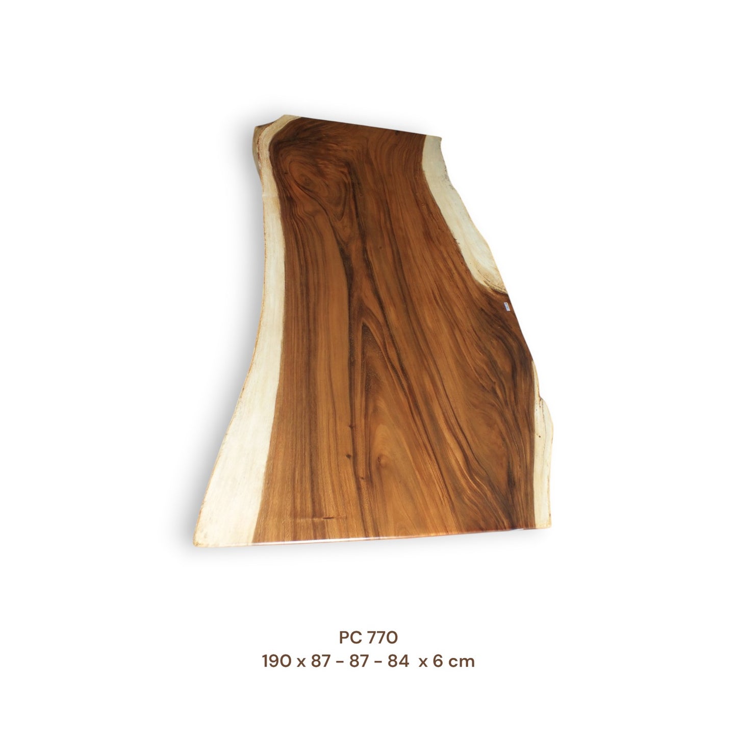 Massivholz Esstischplatte aus Suarholz 190x85 cm | Premium-Unikat
