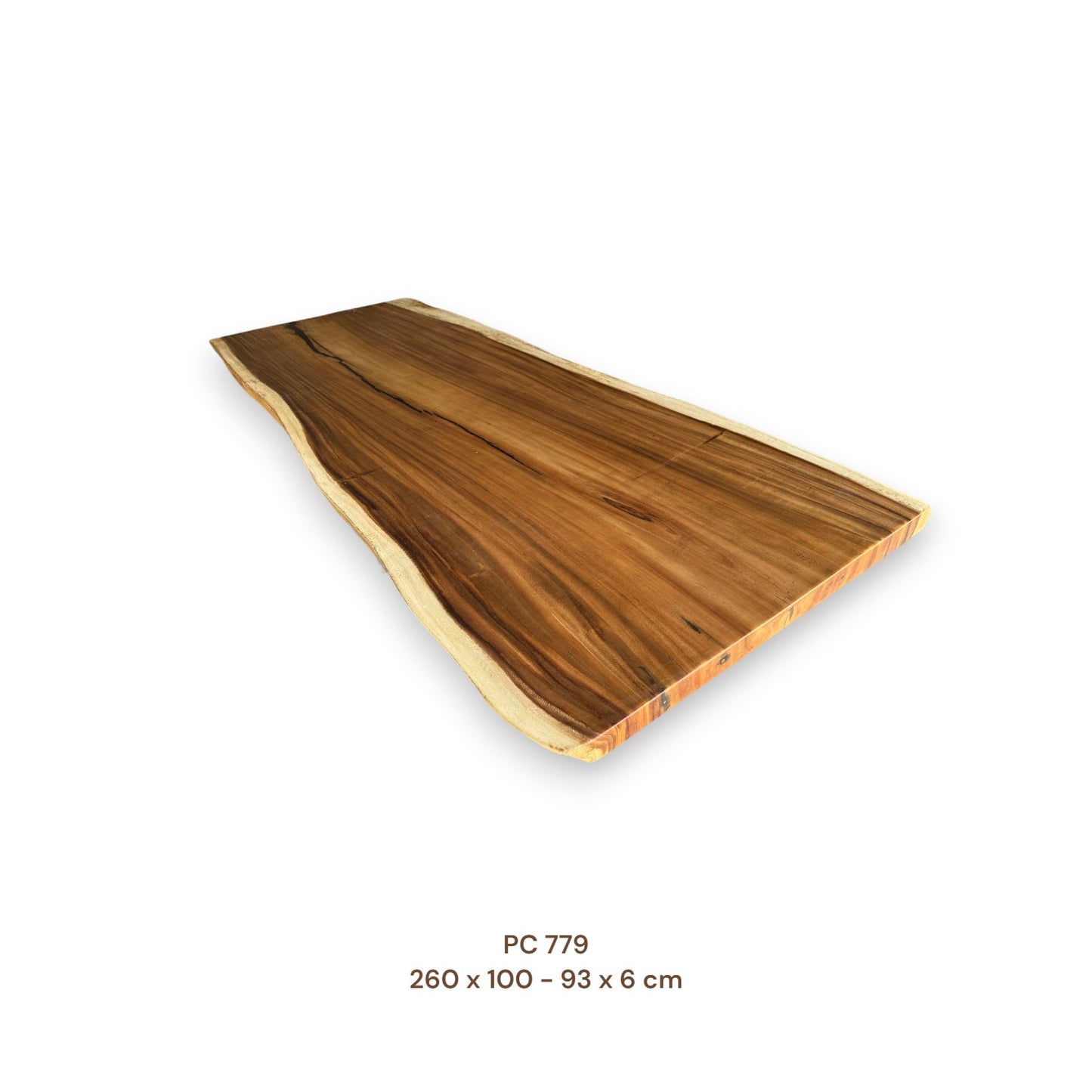 Massivholz Esstischplatte aus Suarholz 260x96 cm | Premium-Unikat
