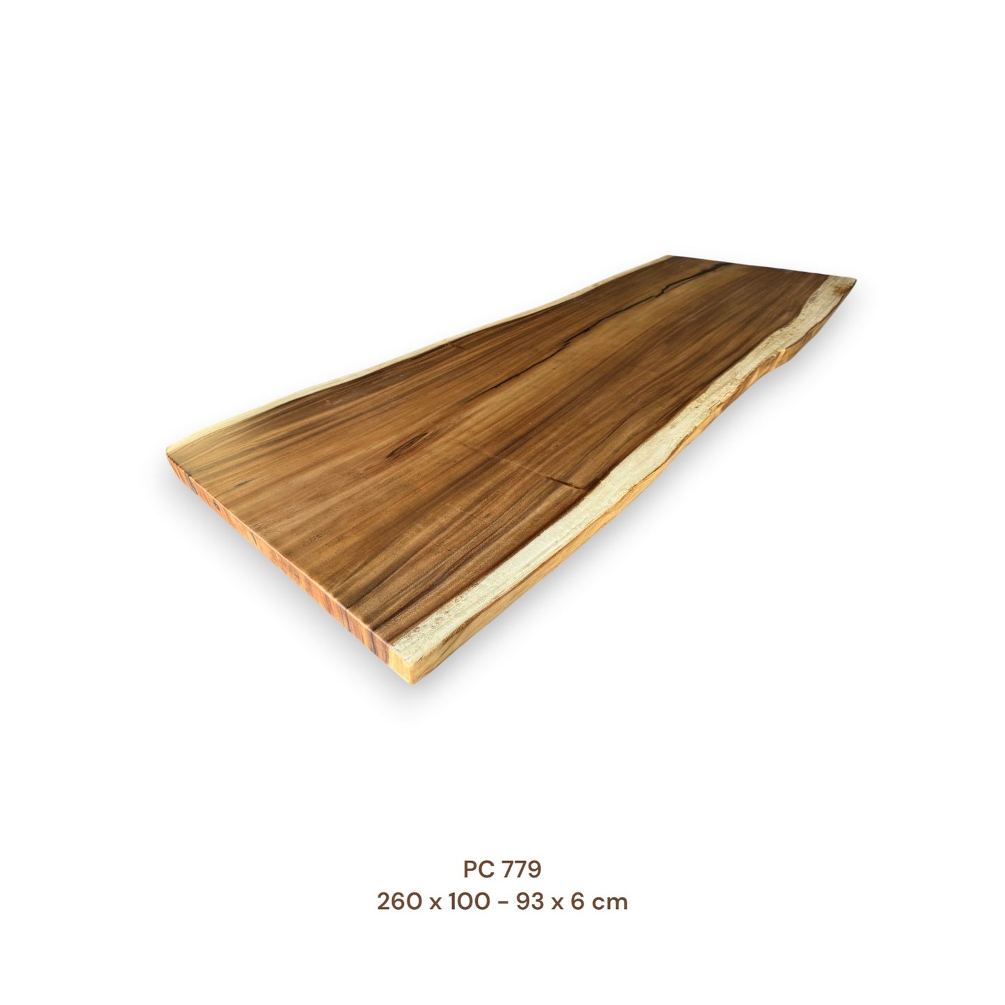Massivholz Esstischplatte aus Suarholz 260x96 cm | Premium-Unikat