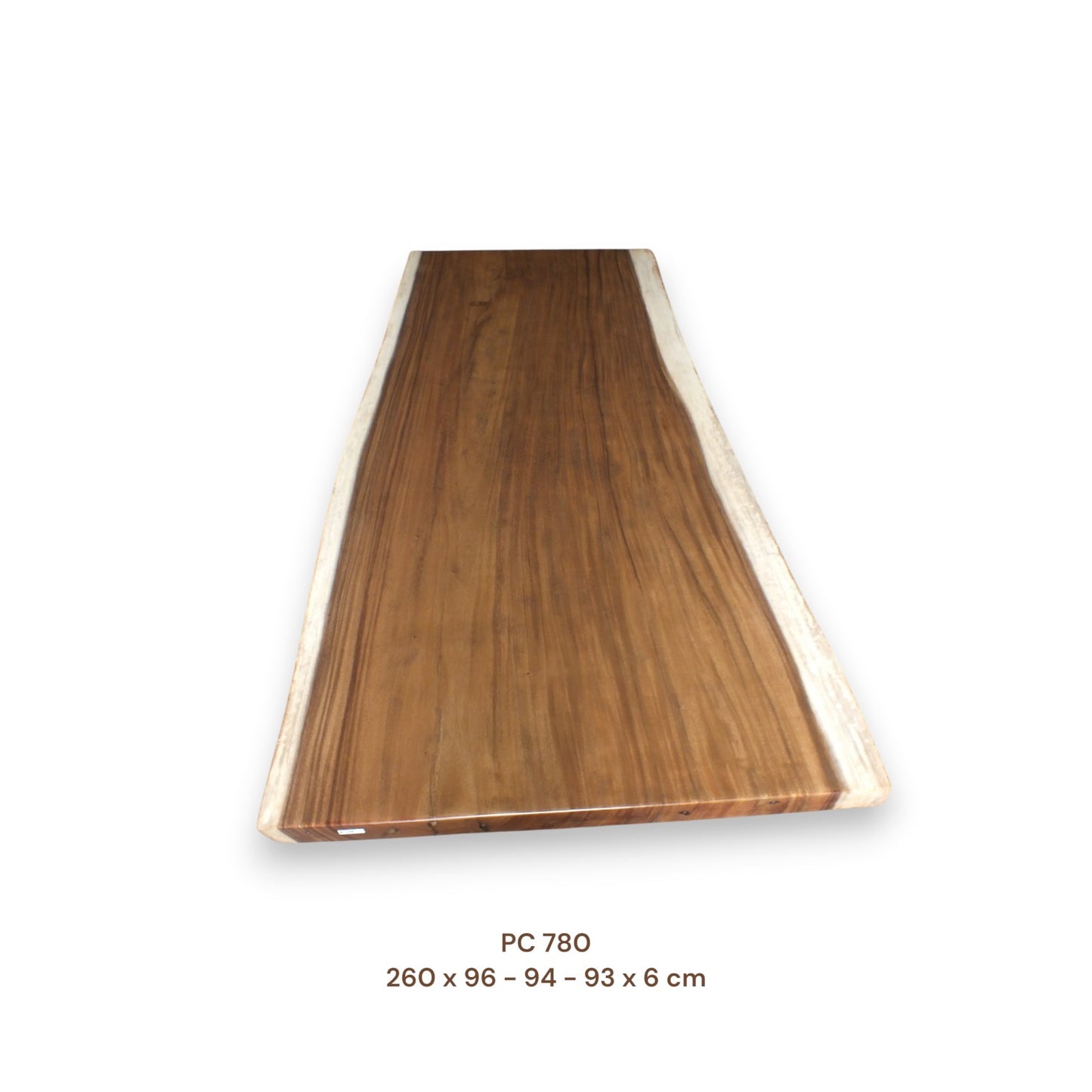 Exklusive Suarholz Tischplatte 260x95 cm | massiv & einmalig, 6 cm stark