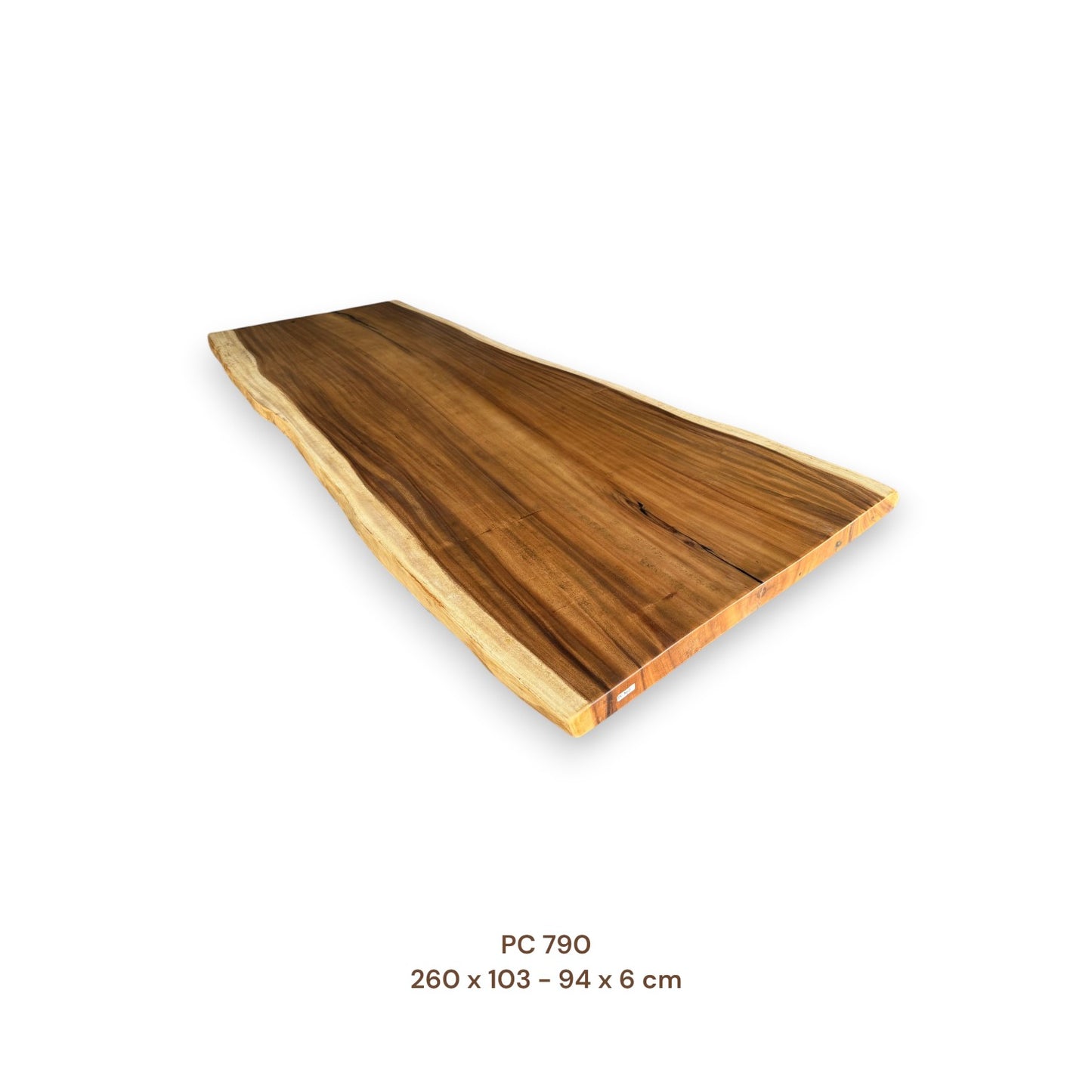 Massive Suarholz Tischplatte 260x96 cm | 6 cm stark | Premium-Unikat