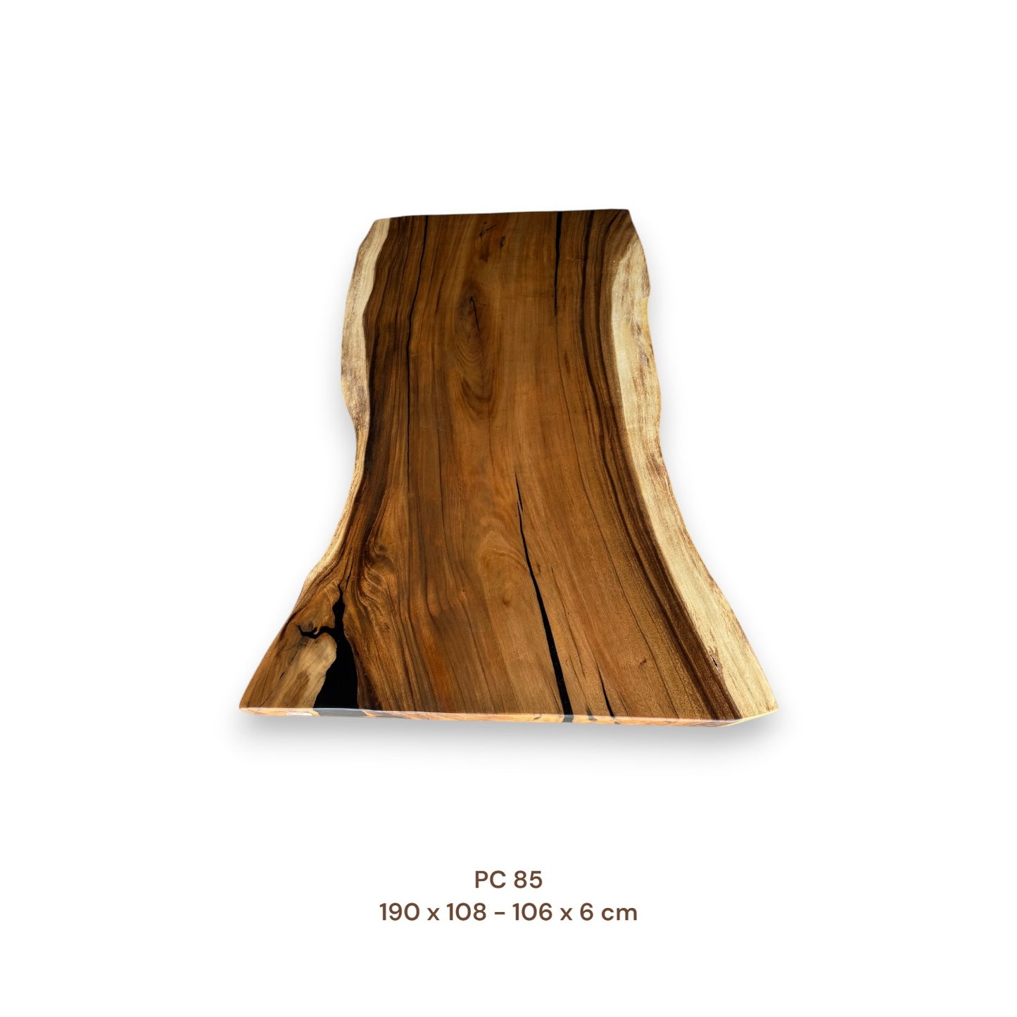 Exklusive Suarholz Tischplatte 190x103 cm | massiv & einmalig, 6 cm stark