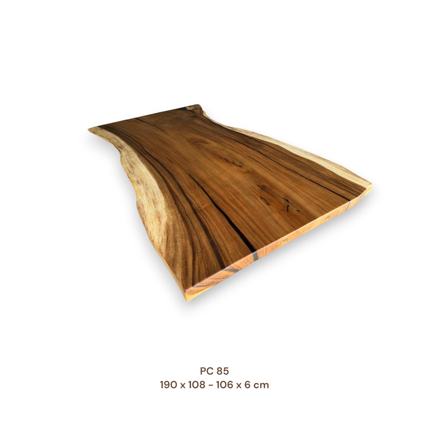 Exklusive Suarholz Tischplatte 190x103 cm | massiv & einmalig, 6 cm stark