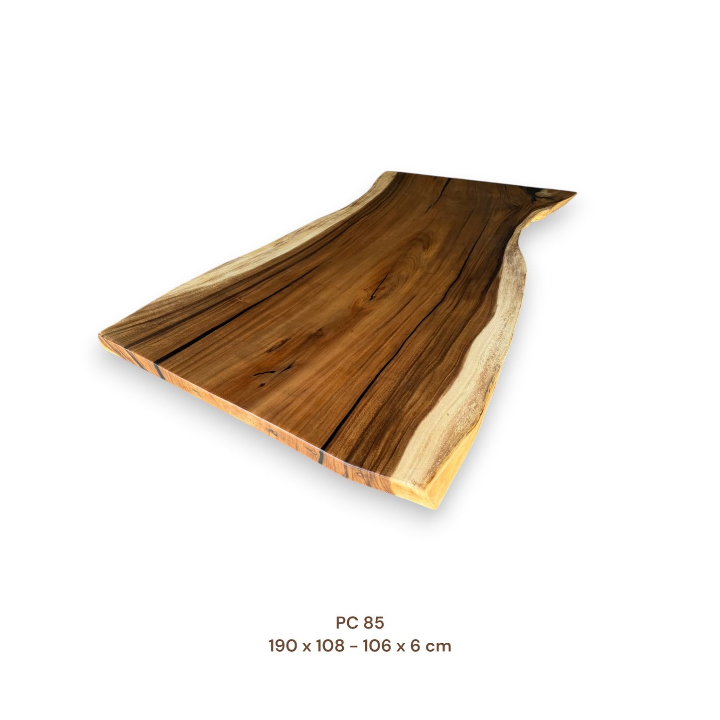 Exklusive Suarholz Tischplatte 190x103 cm | massiv & einmalig, 6 cm stark