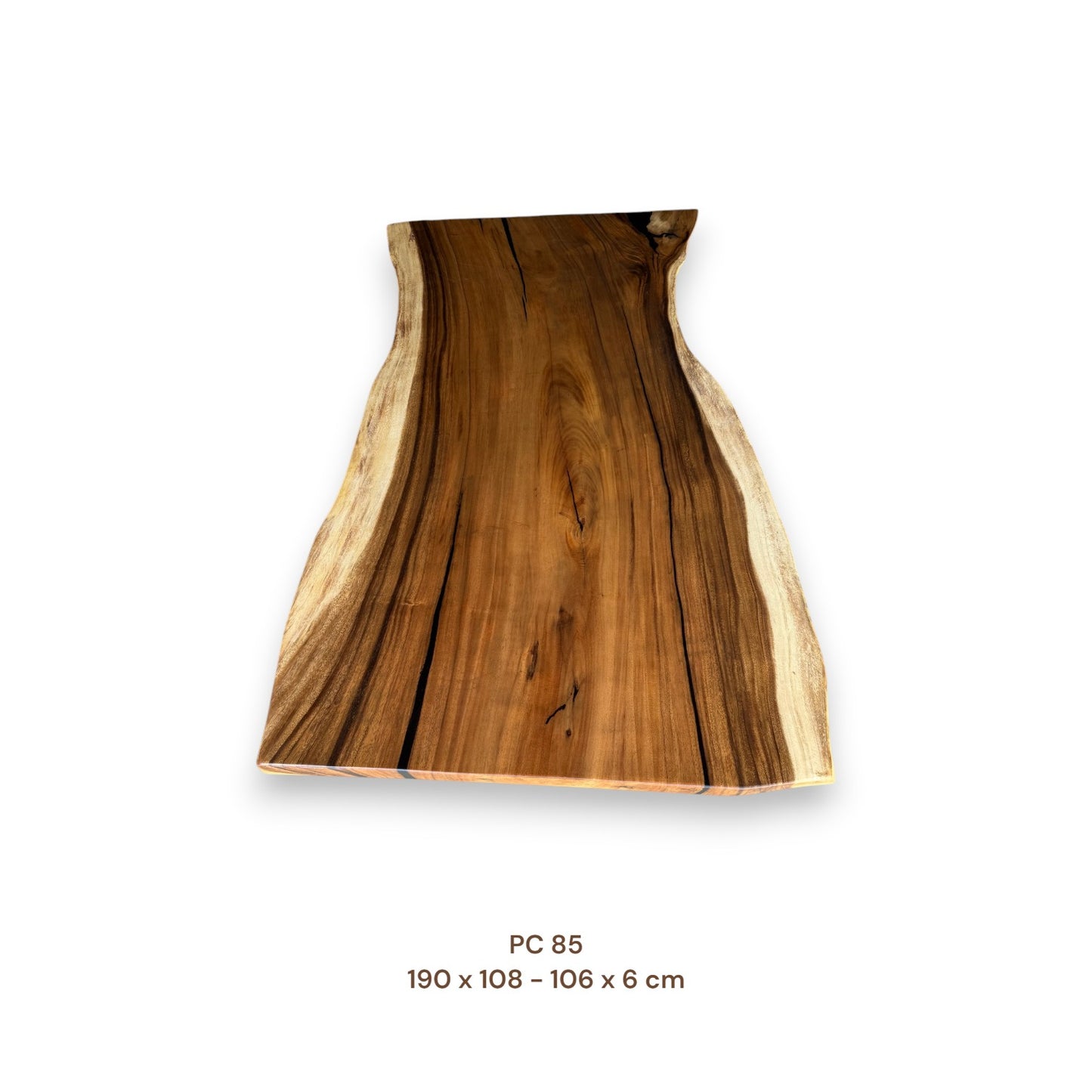 Exklusive Suarholz Tischplatte 190x103 cm | massiv & einmalig, 6 cm stark