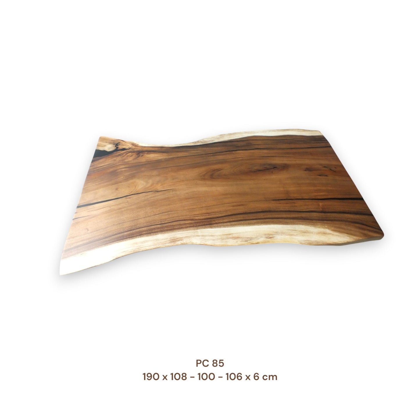 Exklusive Suarholz Tischplatte 190x103 cm | massiv & einmalig, 6 cm stark