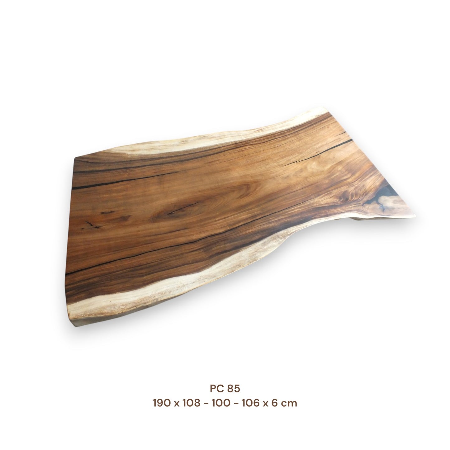 Exklusive Suarholz Tischplatte 190x103 cm | massiv & einmalig, 6 cm stark