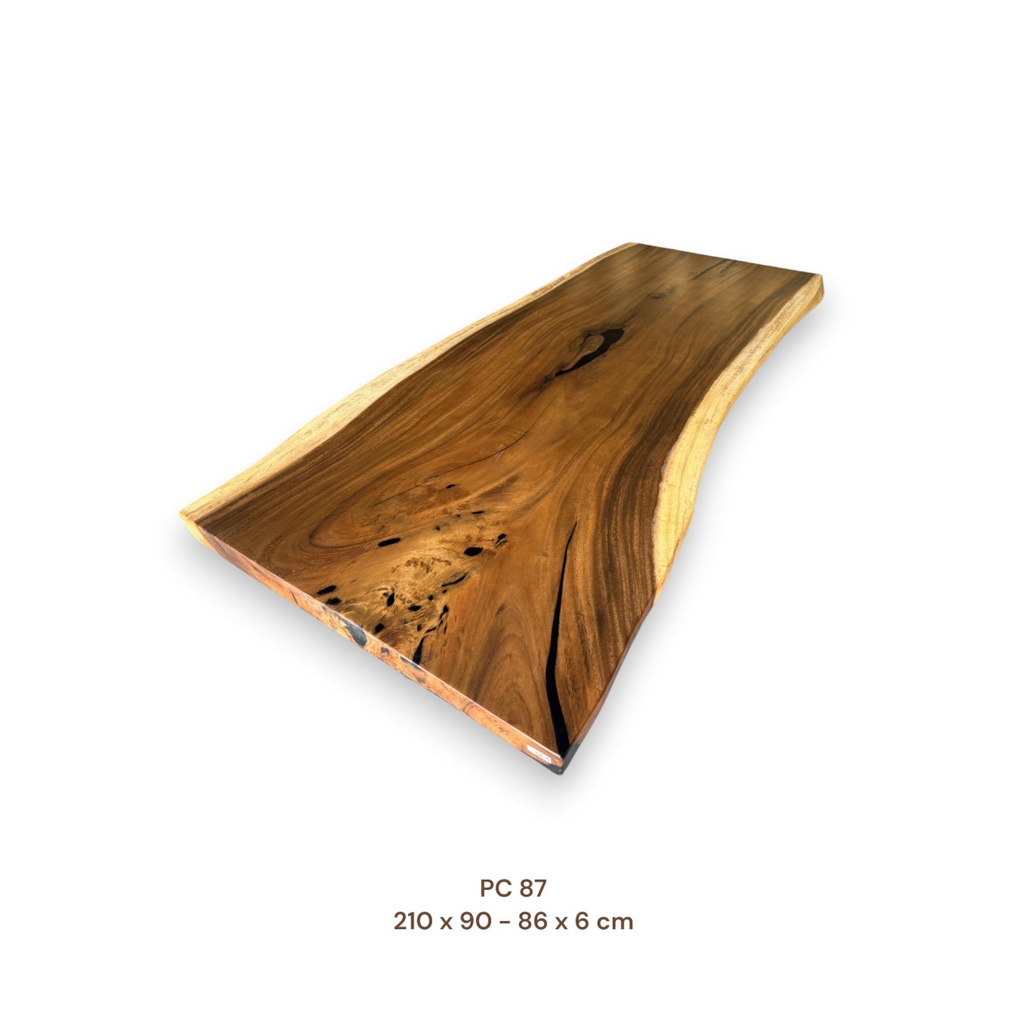 Exklusive Suarholz Tischplatte 210x88 cm | massiv & einmalig, 6 cm stark
