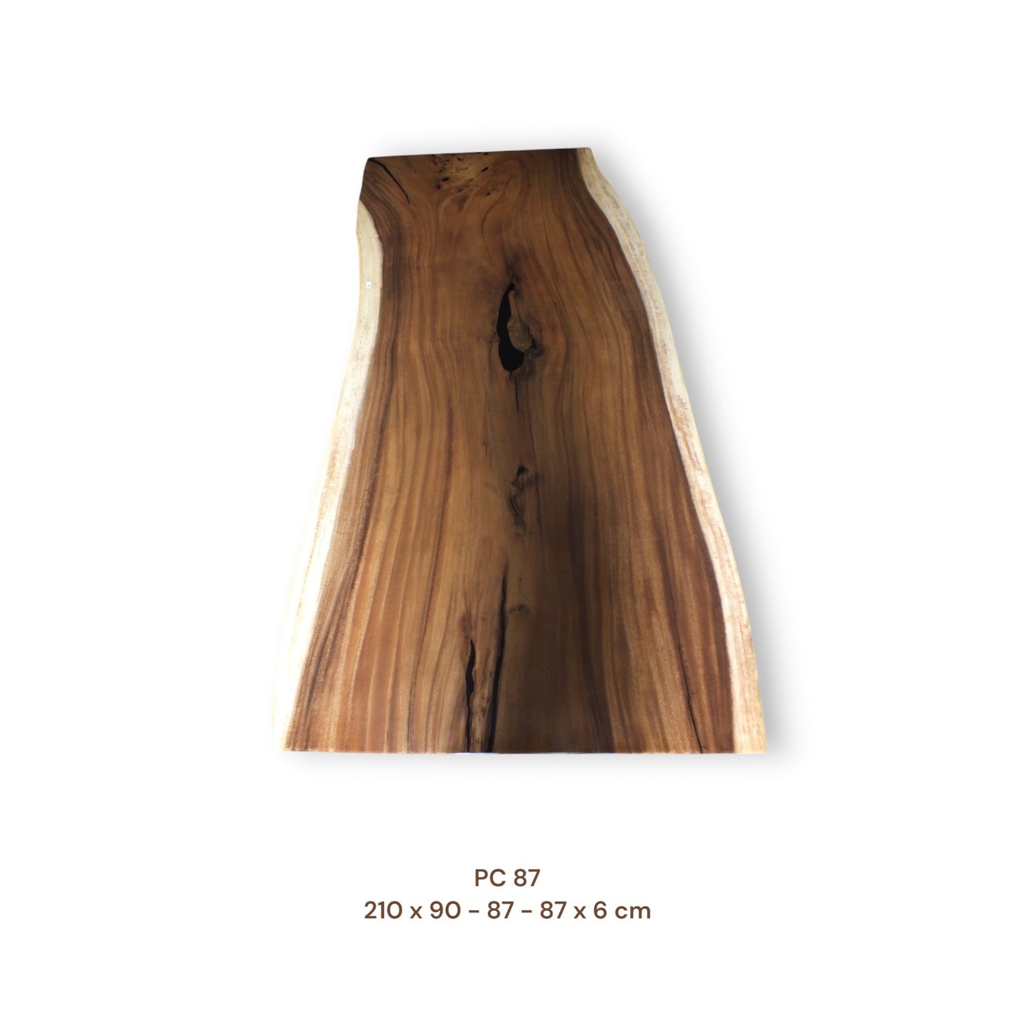 Exklusive Suarholz Tischplatte 210x88 cm | massiv & einmalig, 6 cm stark