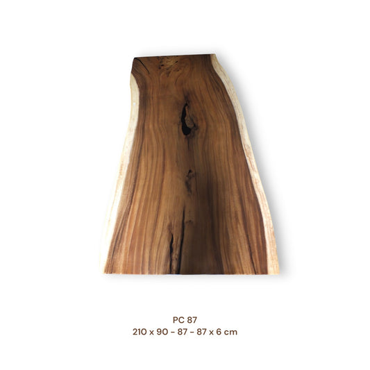 Exklusive Suarholz Tischplatte 210x88 cm | massiv & einmalig, 6 cm stark