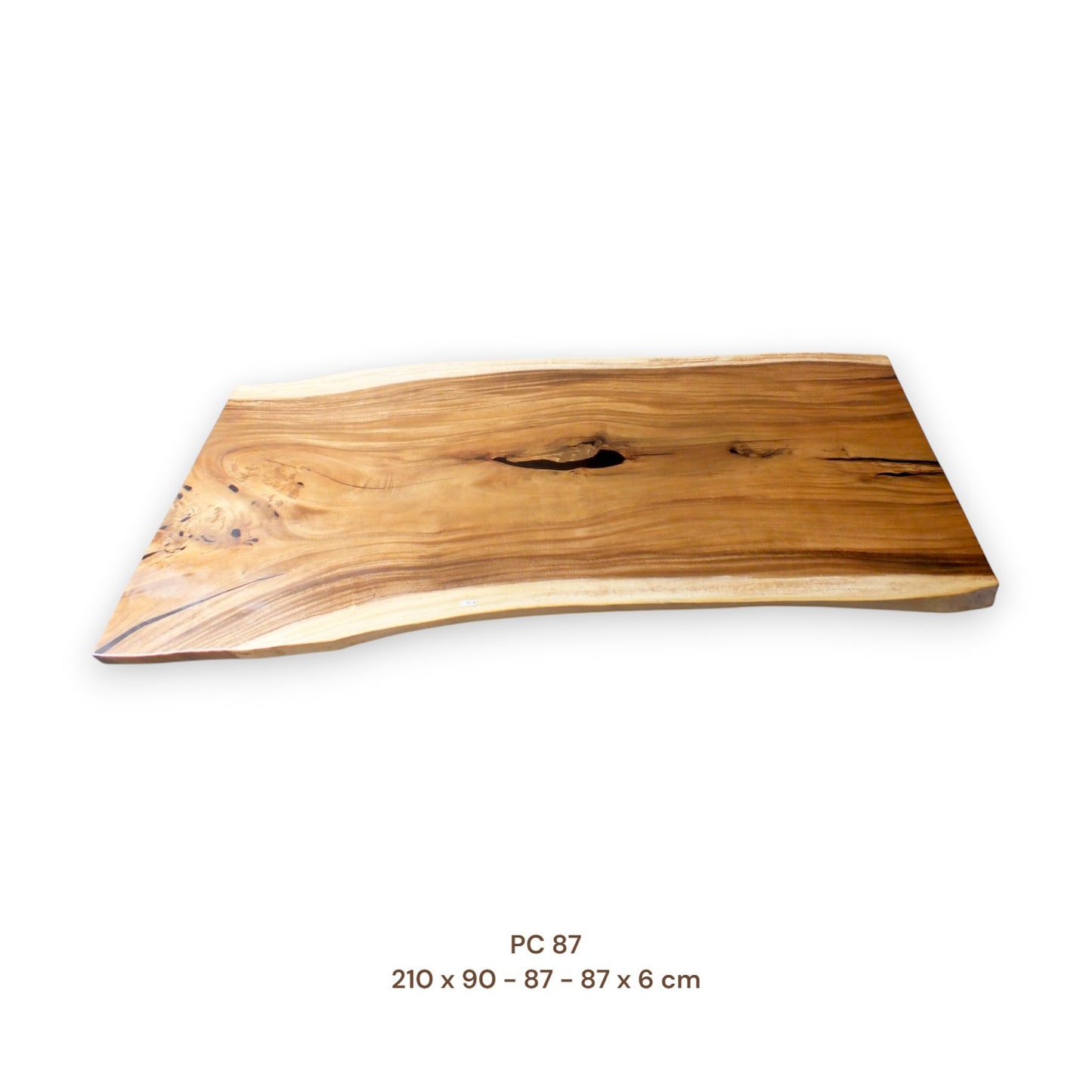 Exklusive Suarholz Tischplatte 210x88 cm | massiv & einmalig, 6 cm stark