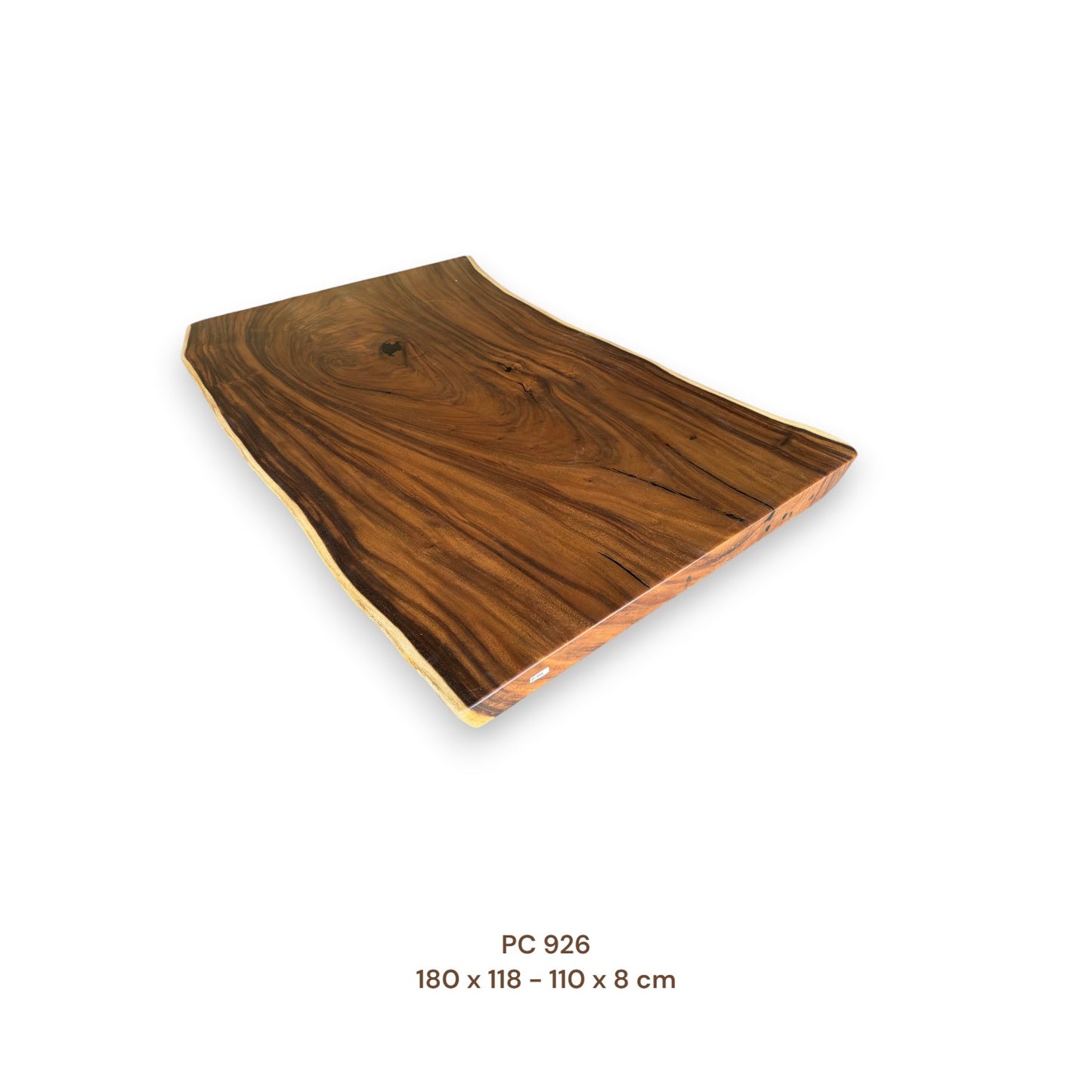 Massive Suarholz Esstischplatte 180x113 cm | 8 cm stark | Luxus-Unikat