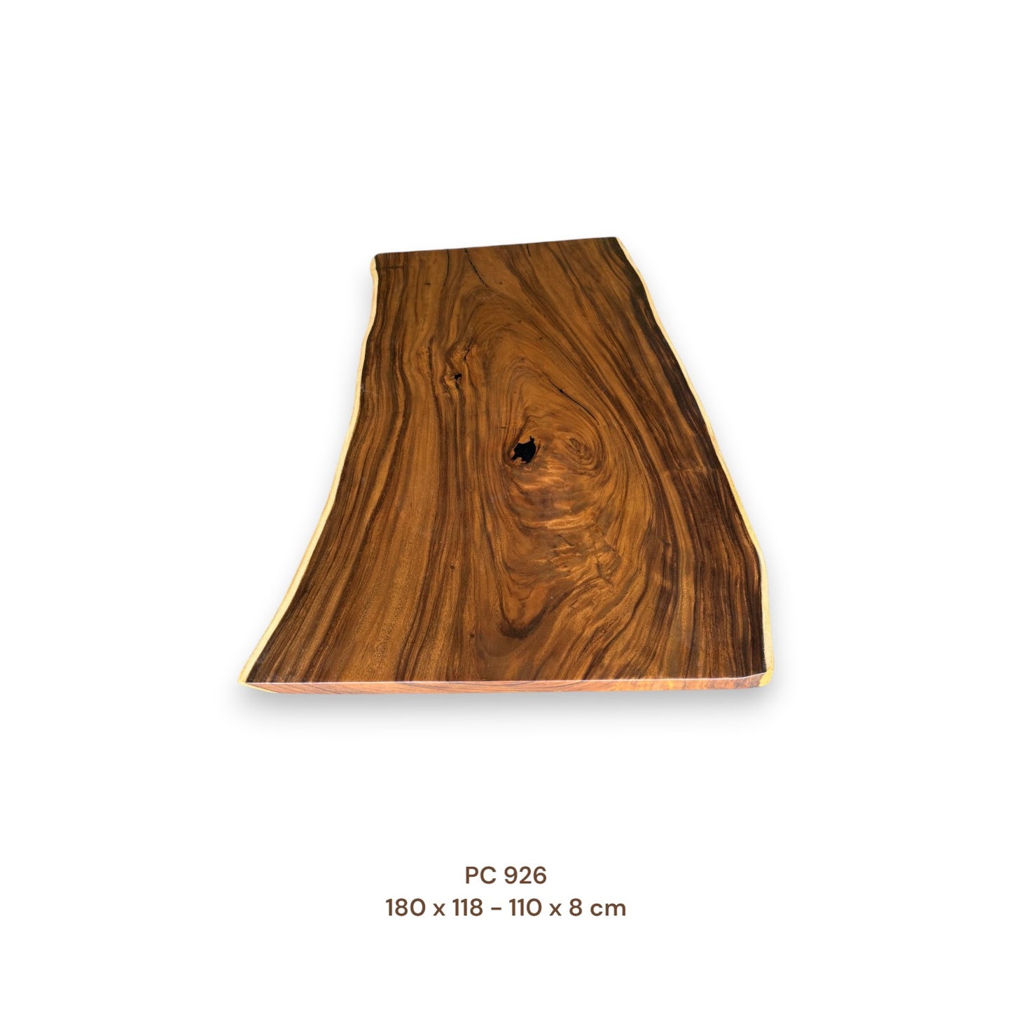 Massive Suarholz Esstischplatte 180x113 cm | 8 cm stark | Luxus-Unikat