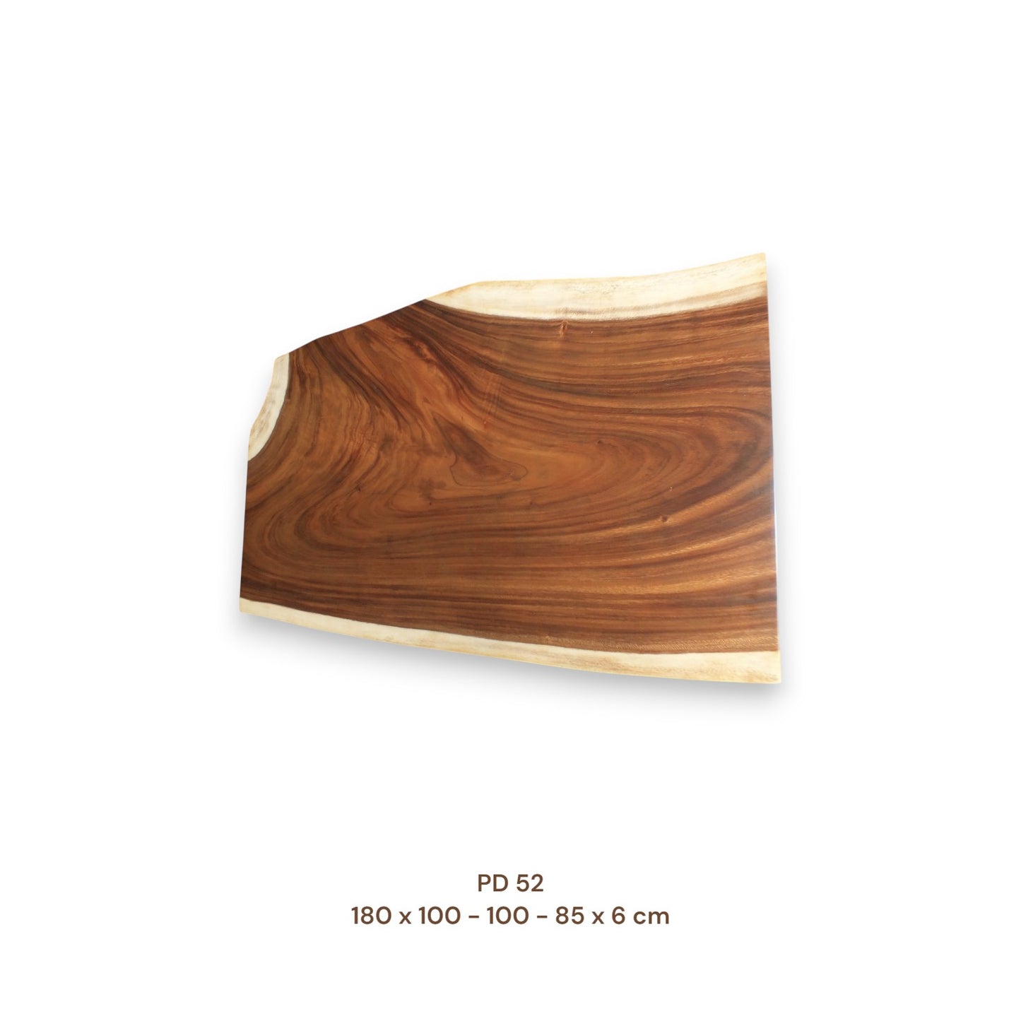 Suarholz Esstischplatte massiv 180x95 cm | 6 cm stark | Naturholz-Unikat