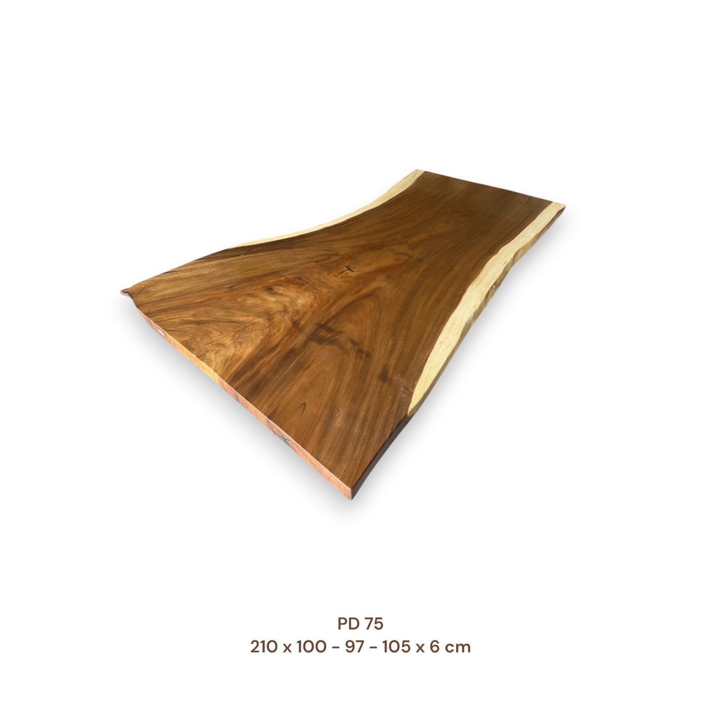 Exklusive Suarholz Tischplatte 210x100 cm | massiv & einmalig, 6 cm stark