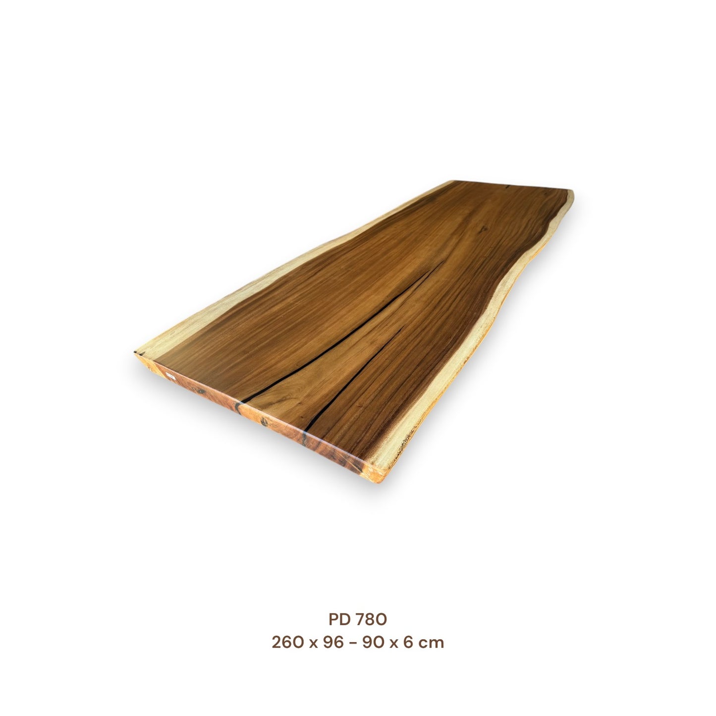Exklusive Suarholz Tischplatte 260x95 cm | massiv & einmalig, 6 cm stark
