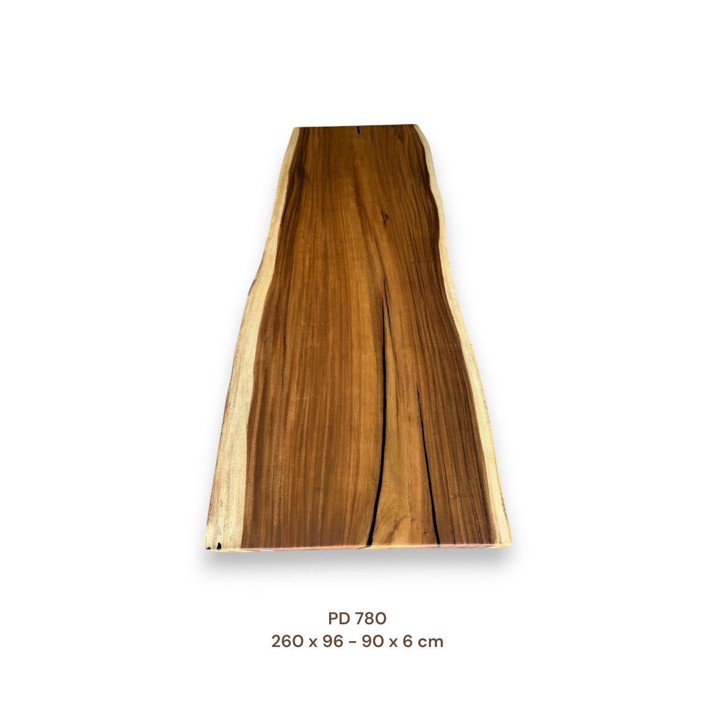 Exklusive Suarholz Tischplatte 260x95 cm | massiv & einmalig, 6 cm stark