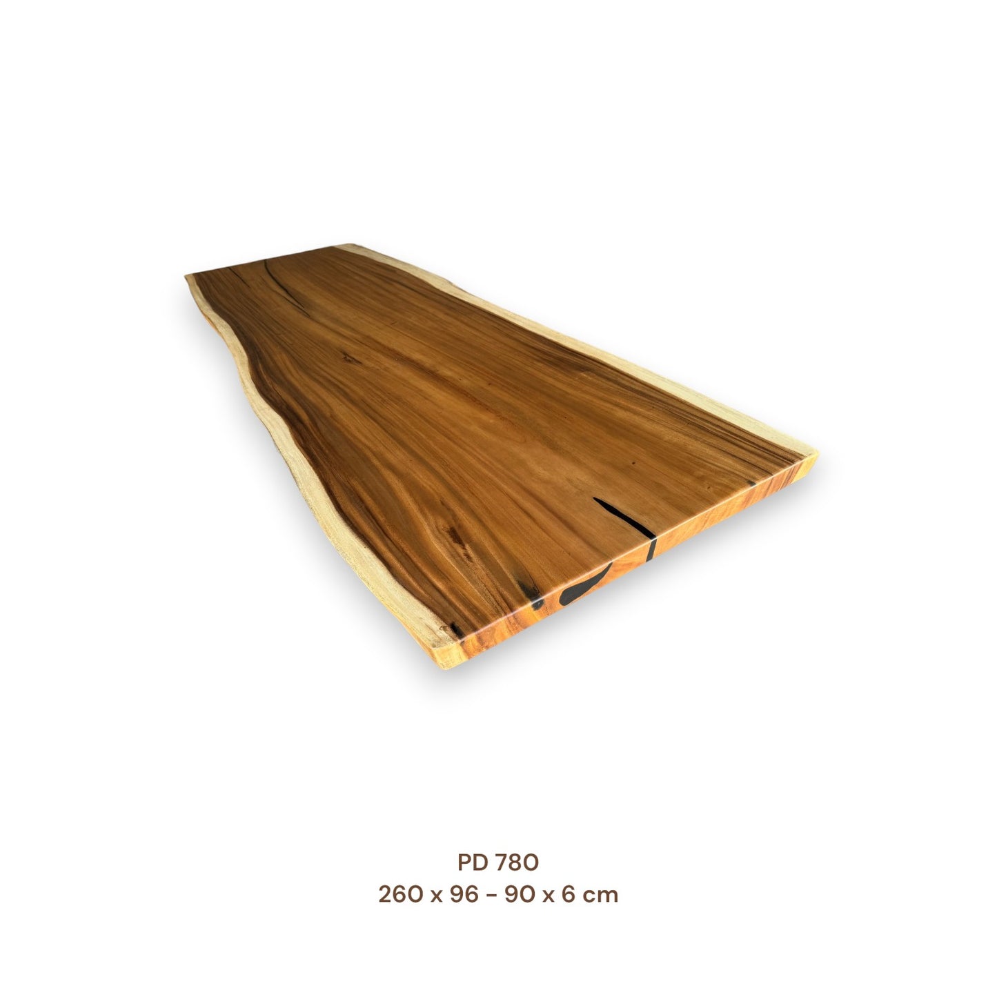 Exklusive Suarholz Tischplatte 260x95 cm | massiv & einmalig, 6 cm stark