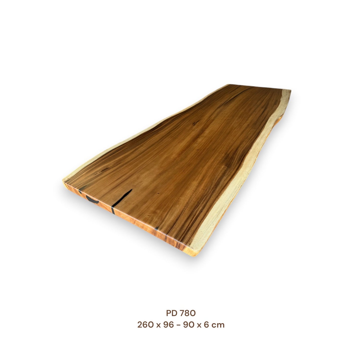 Exklusive Suarholz Tischplatte 260x95 cm | massiv & einmalig, 6 cm stark