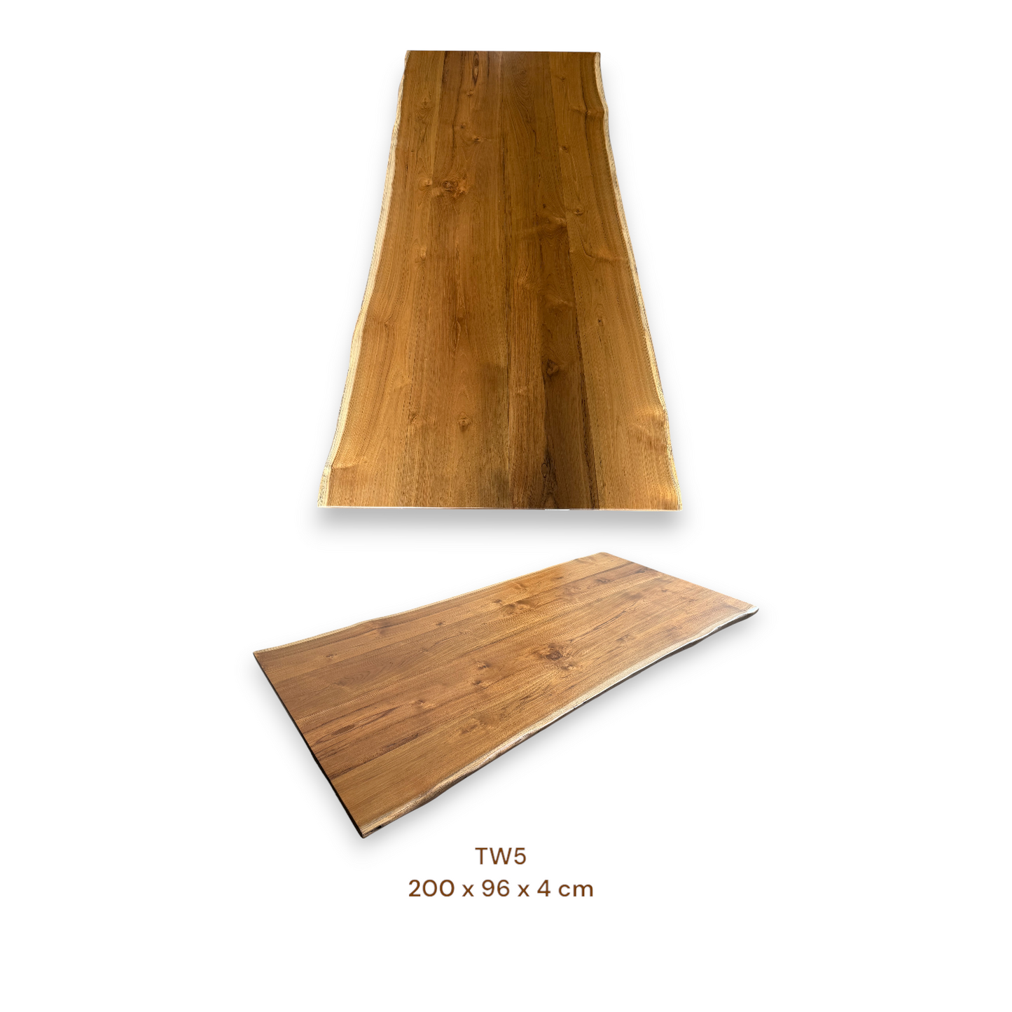 Exklusive Teakholz Tischplatte 200x96 cm | massiv & einmalig, 4 cm stark