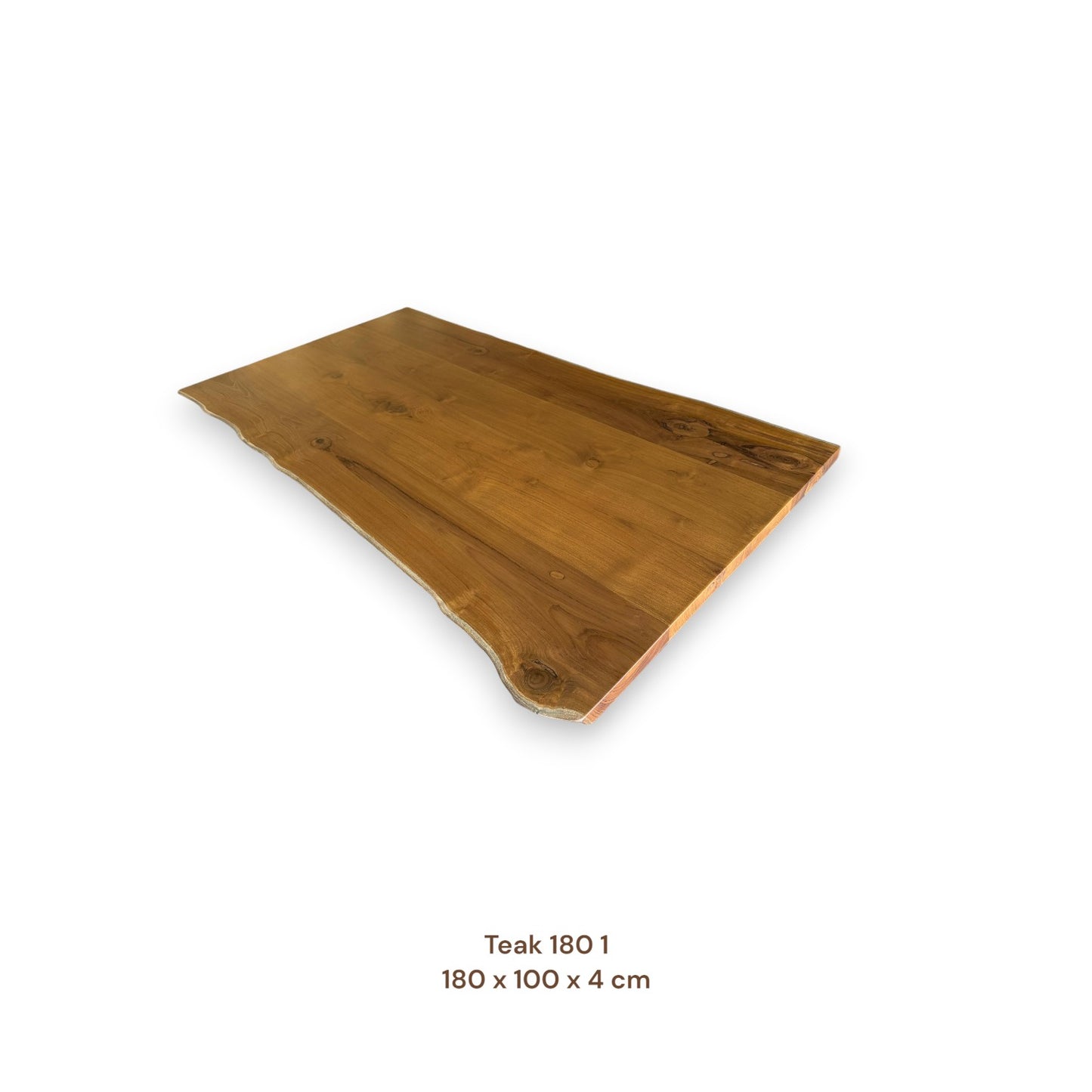 Massivholz Esstischplatte aus Teakholz 180x100 cm | Premium-Unikat
