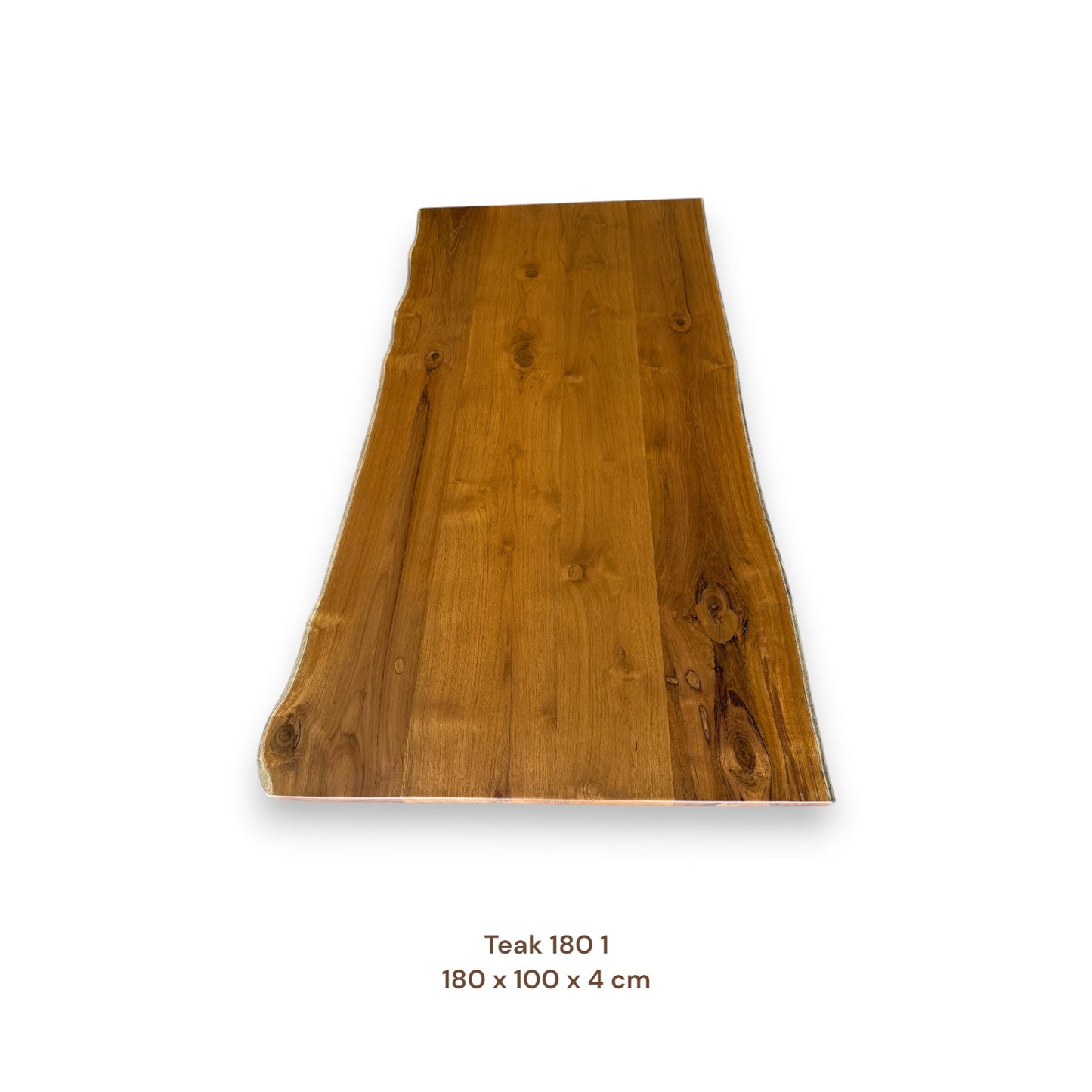 Massivholz Esstischplatte aus Teakholz 180x100 cm | Premium-Unikat