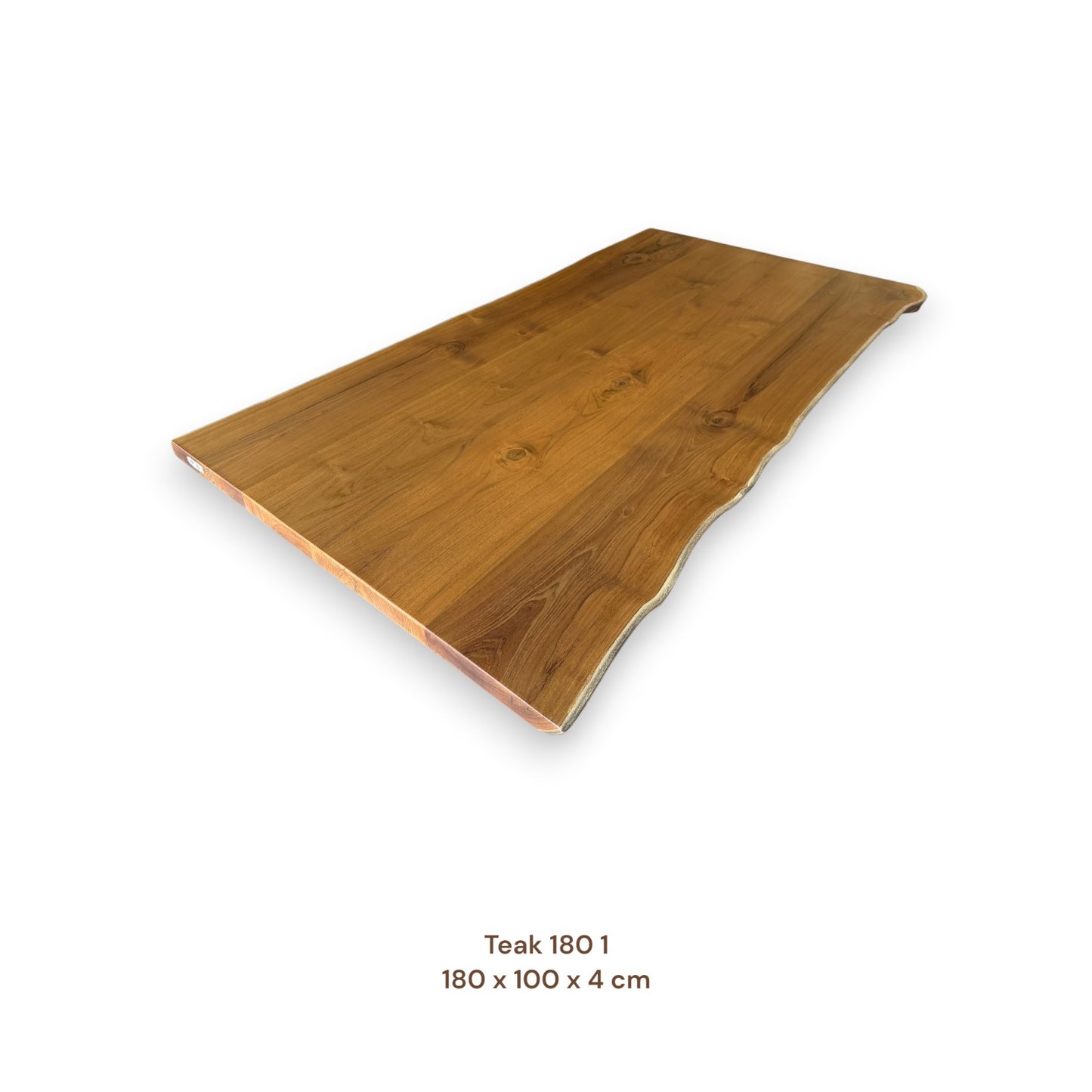 Massivholz Esstischplatte aus Teakholz 180x100 cm | Premium-Unikat